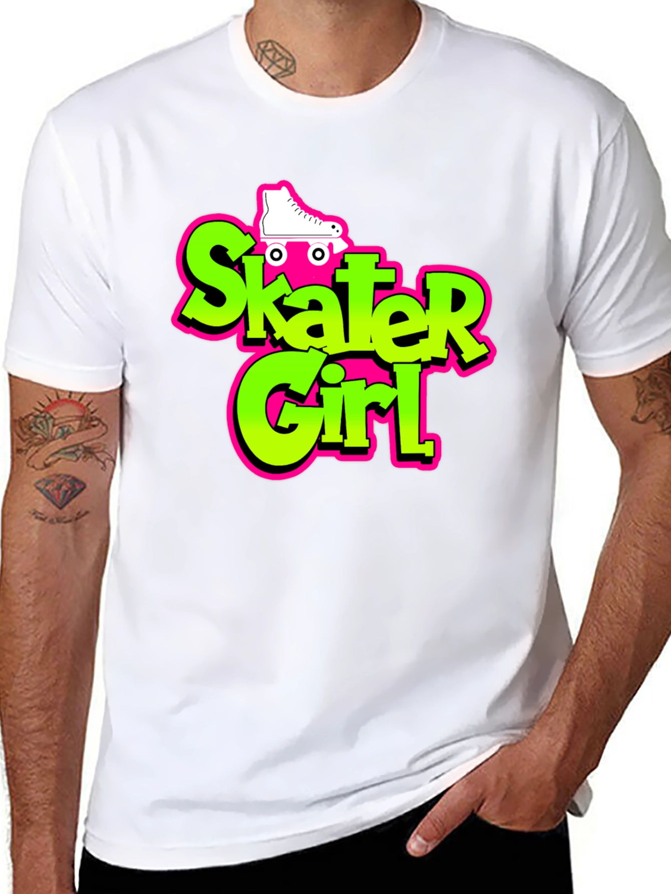 Skater Girl Graphic Tee - Retro Style