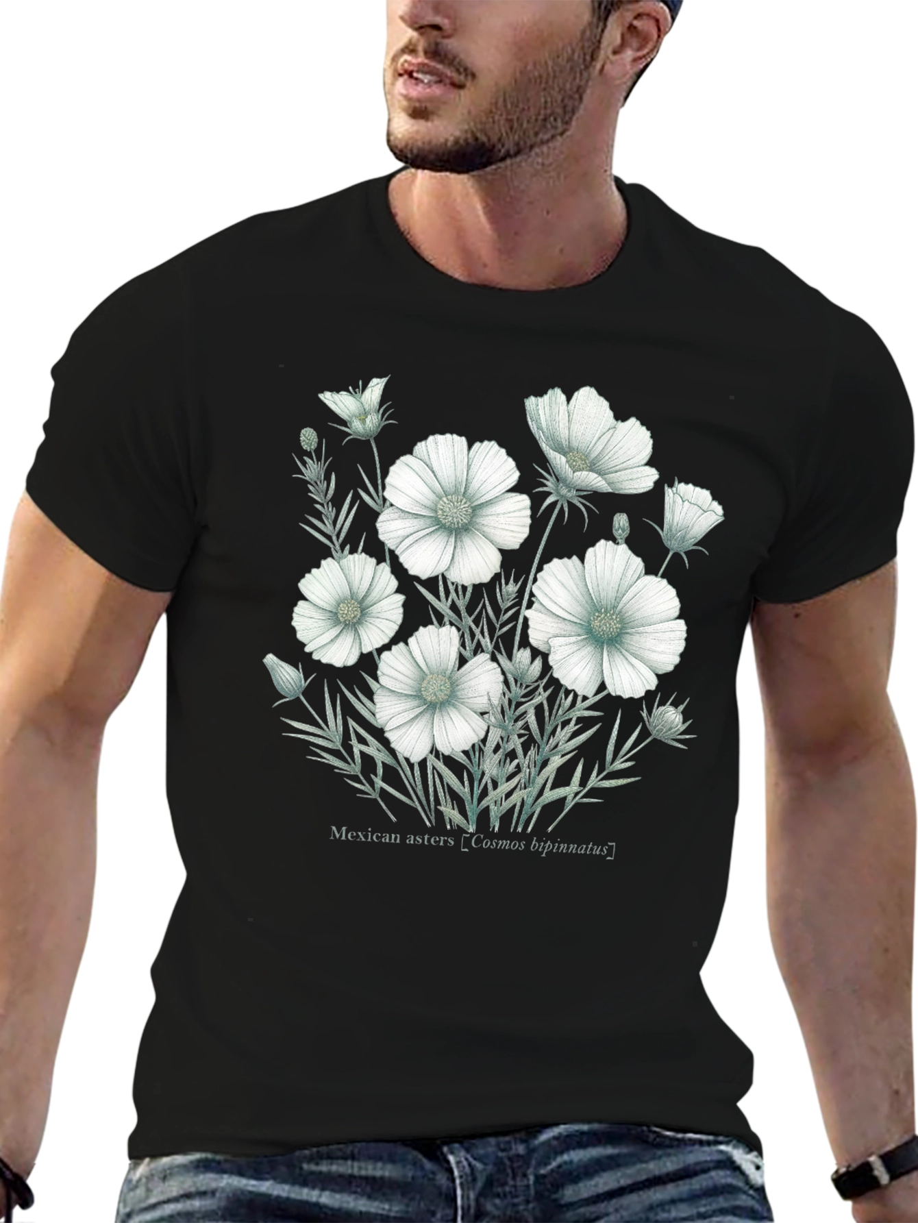 Floral Graphic T-Shirt - Cosmos bipinnatus