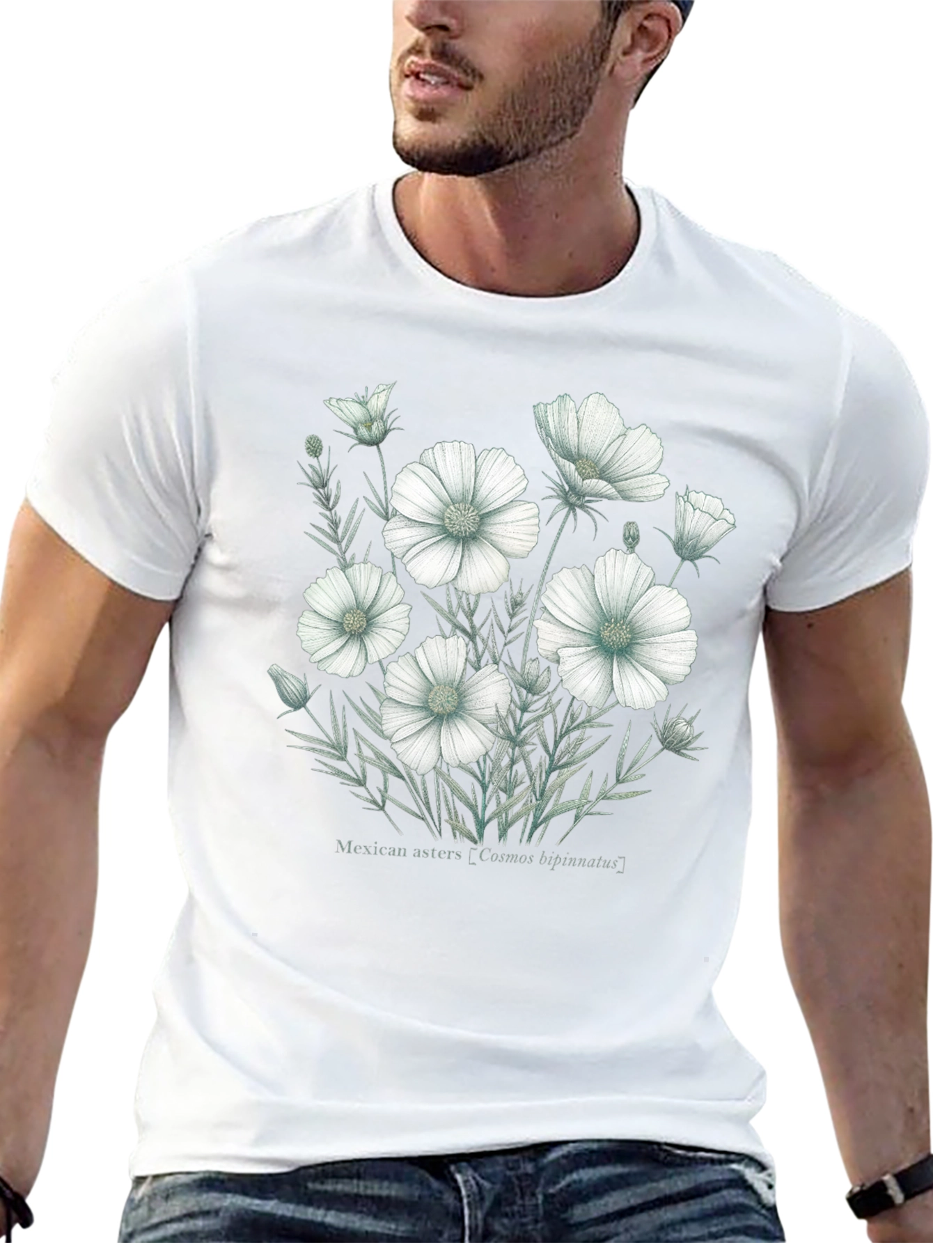 Floral Graphic T-Shirt - Cosmos bipinnatus