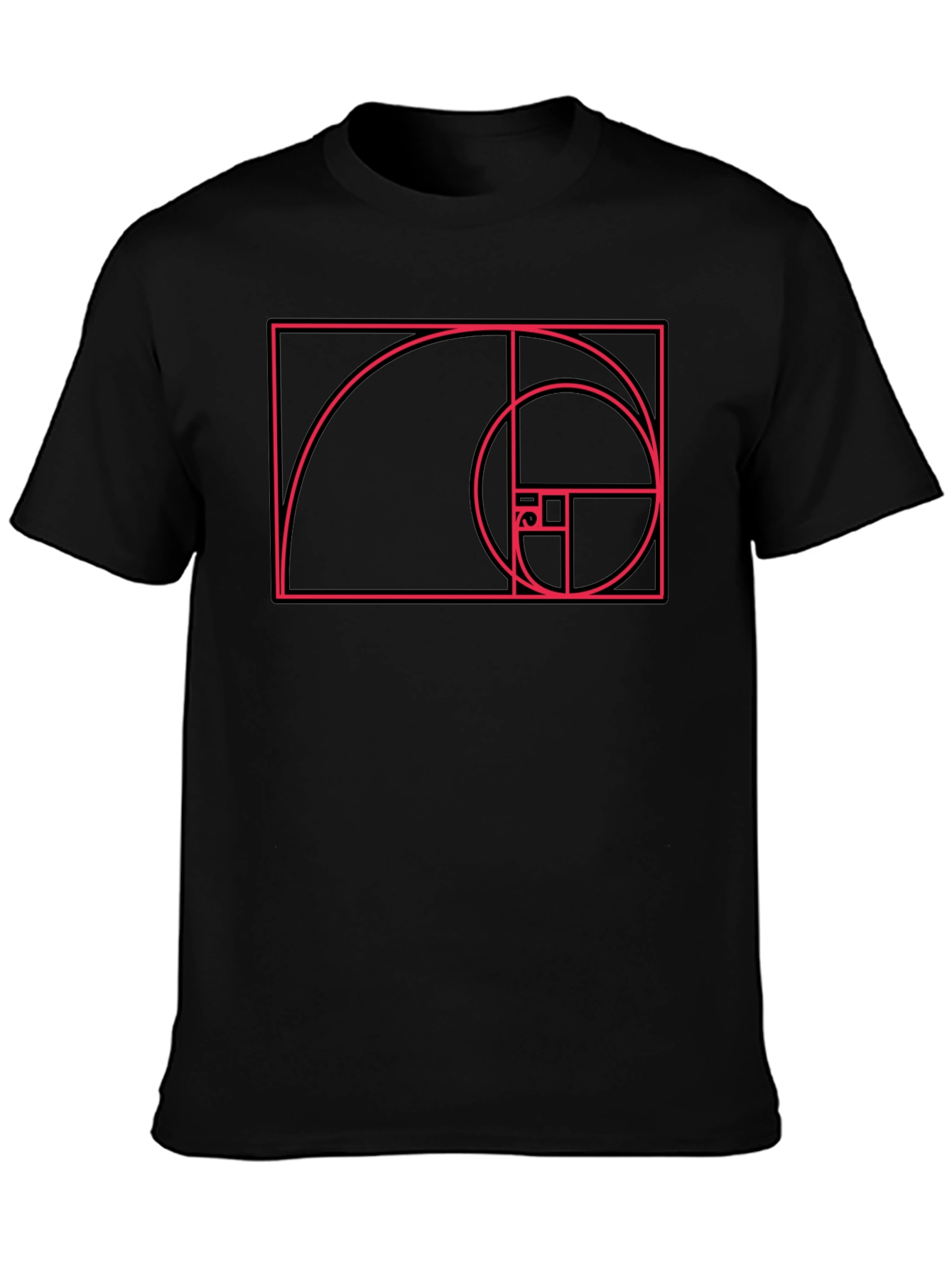 Golden Ratio Graphic Tee - Stylish Fibonacci Spiral Design