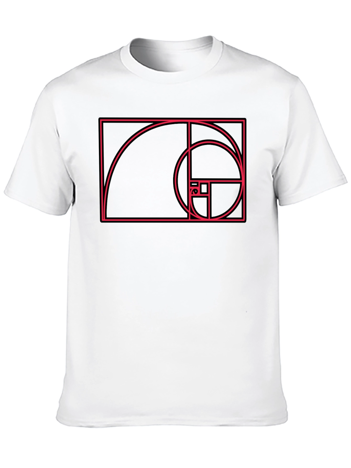 Golden Ratio Graphic Tee - Stylish Fibonacci Spiral Design