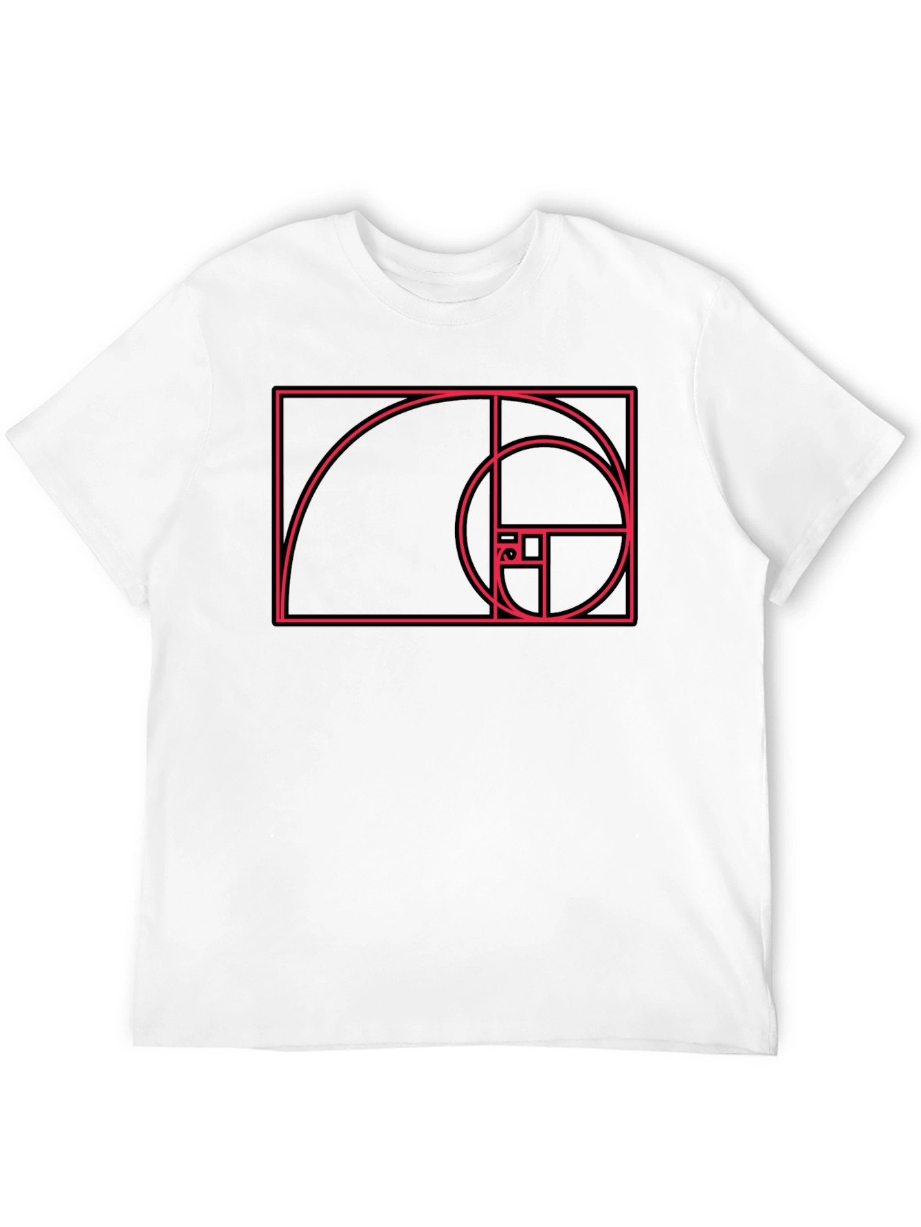 Golden Ratio Graphic Tee - Stylish Fibonacci Spiral Design