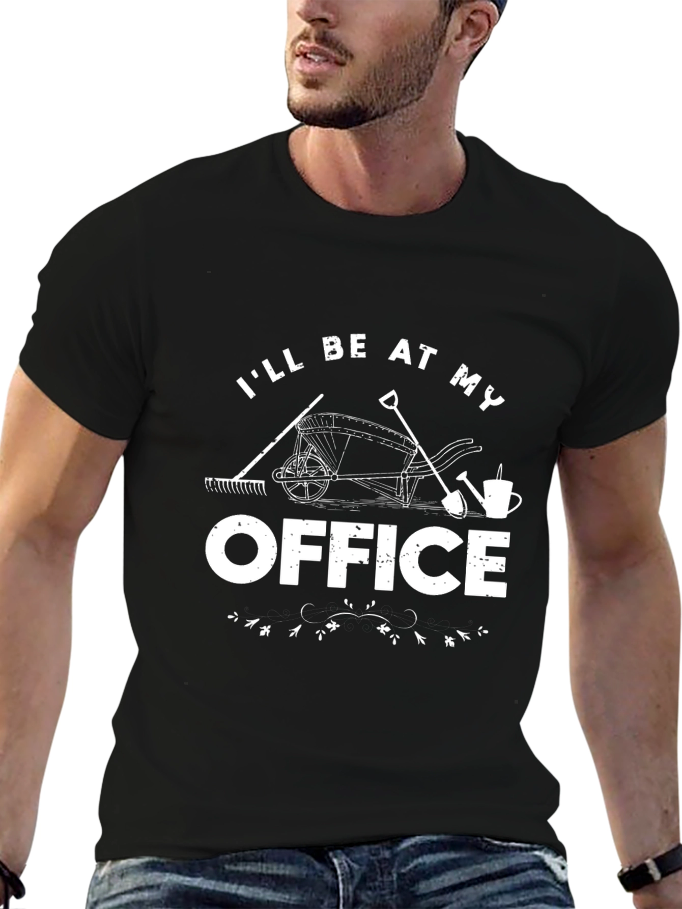 Gardeners Office T-Shirt - Black Cotton Graphic Tee