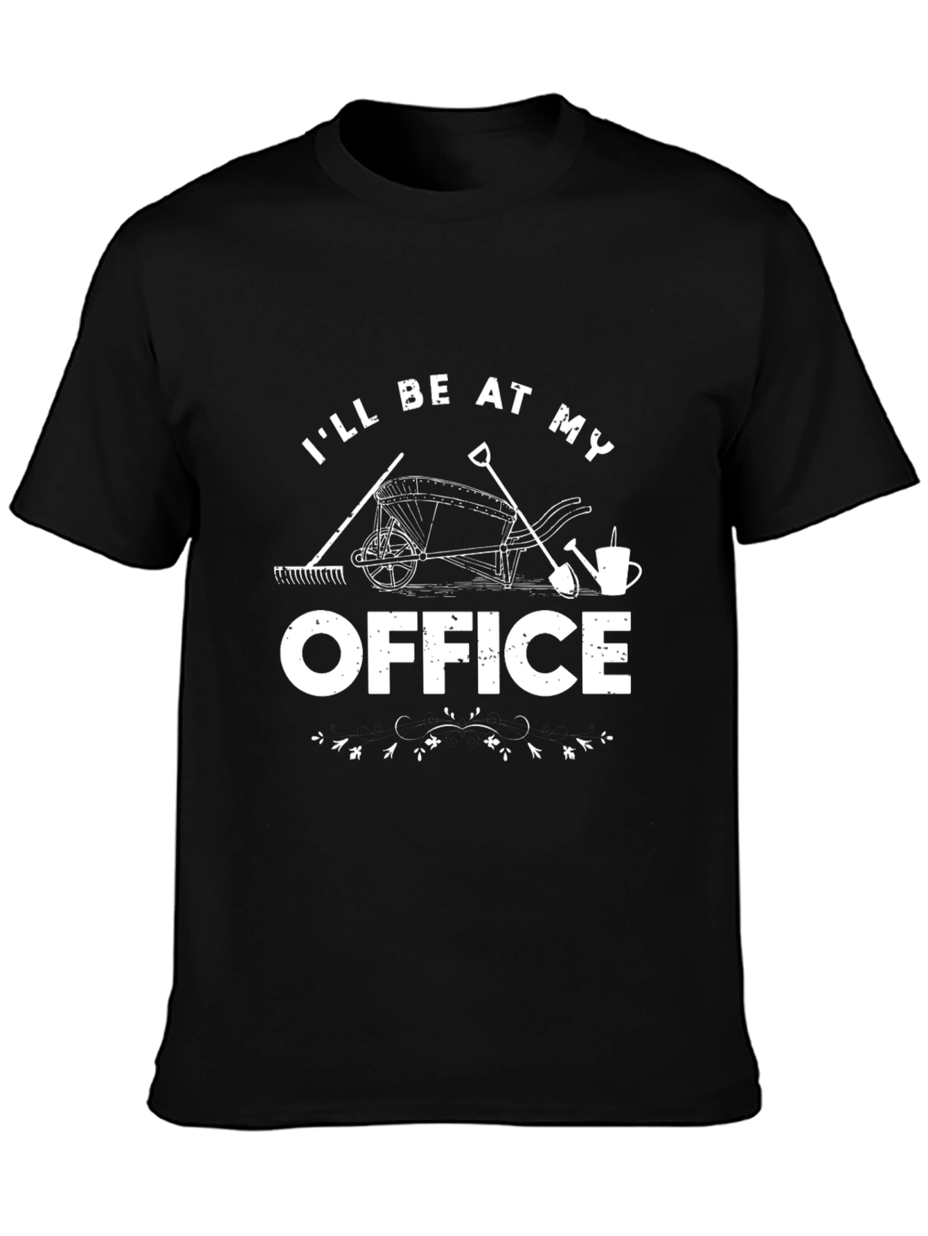 Gardeners Office T-Shirt - Black Cotton Graphic Tee