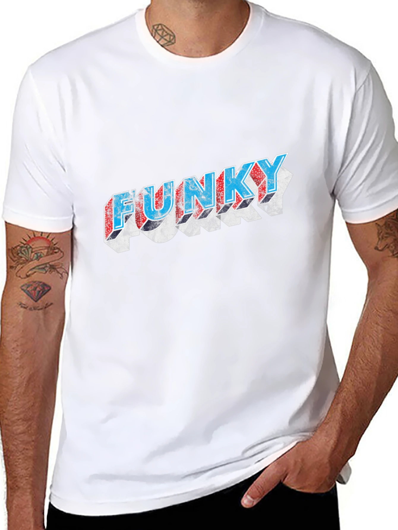 Funky Graphic Black T-Shirt - Unique Design