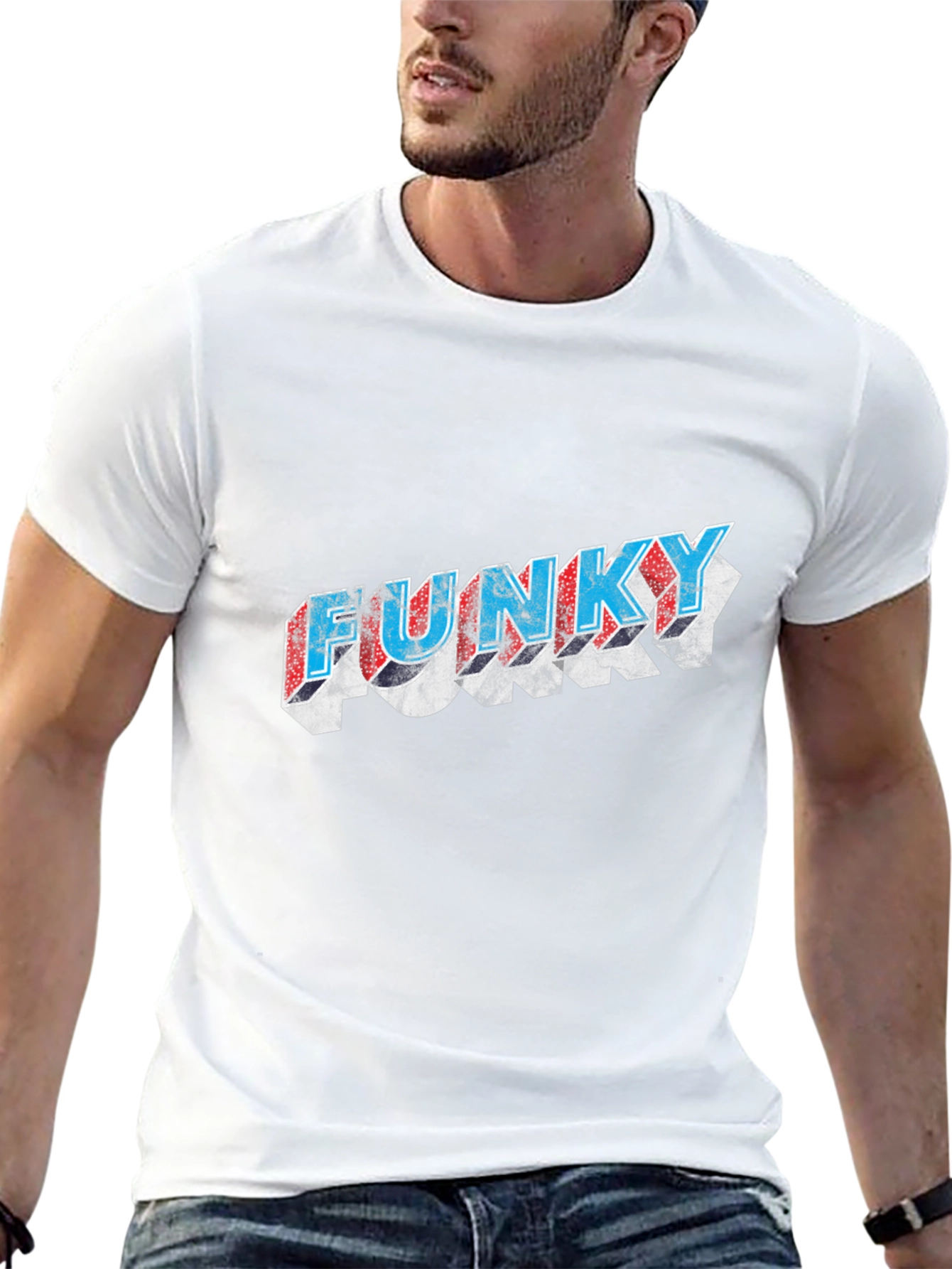Funky Graphic Black T-Shirt - Unique Design