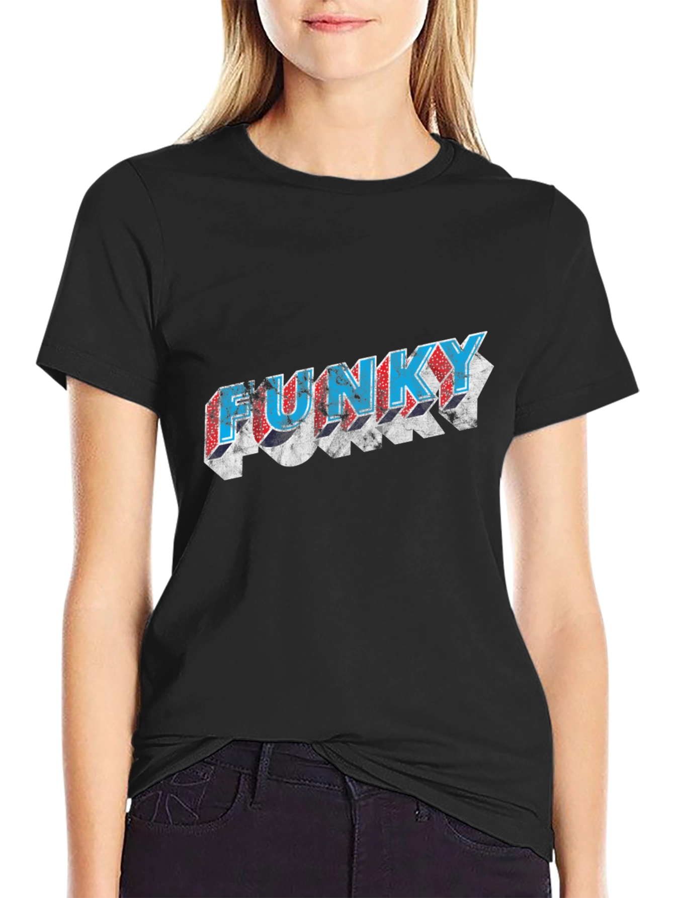 Funky Graphic Black T-Shirt - Unique Design