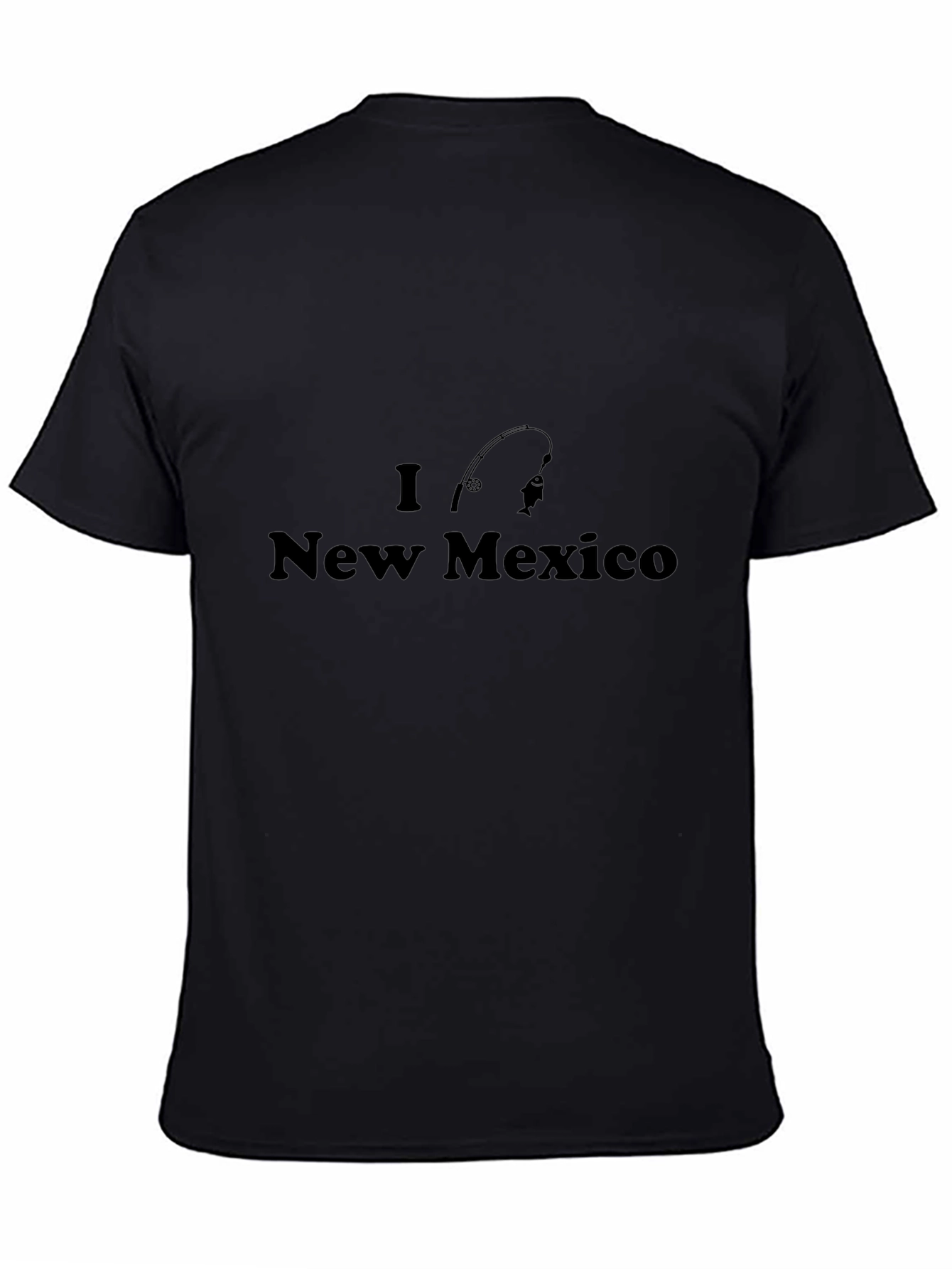 I Love New Mexico Fishing Black T-Shirt