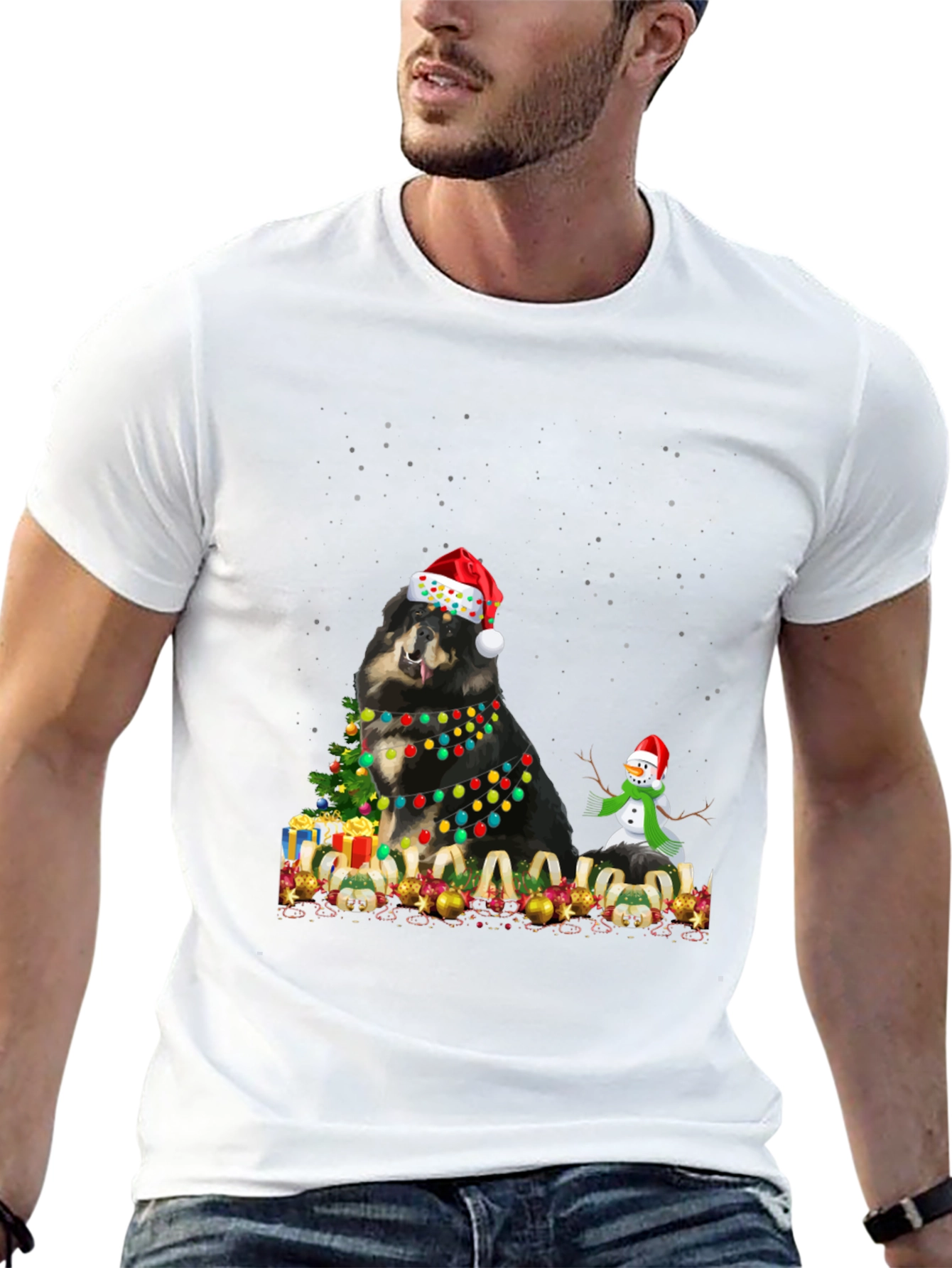 Festive Dog Christmas T-Shirt