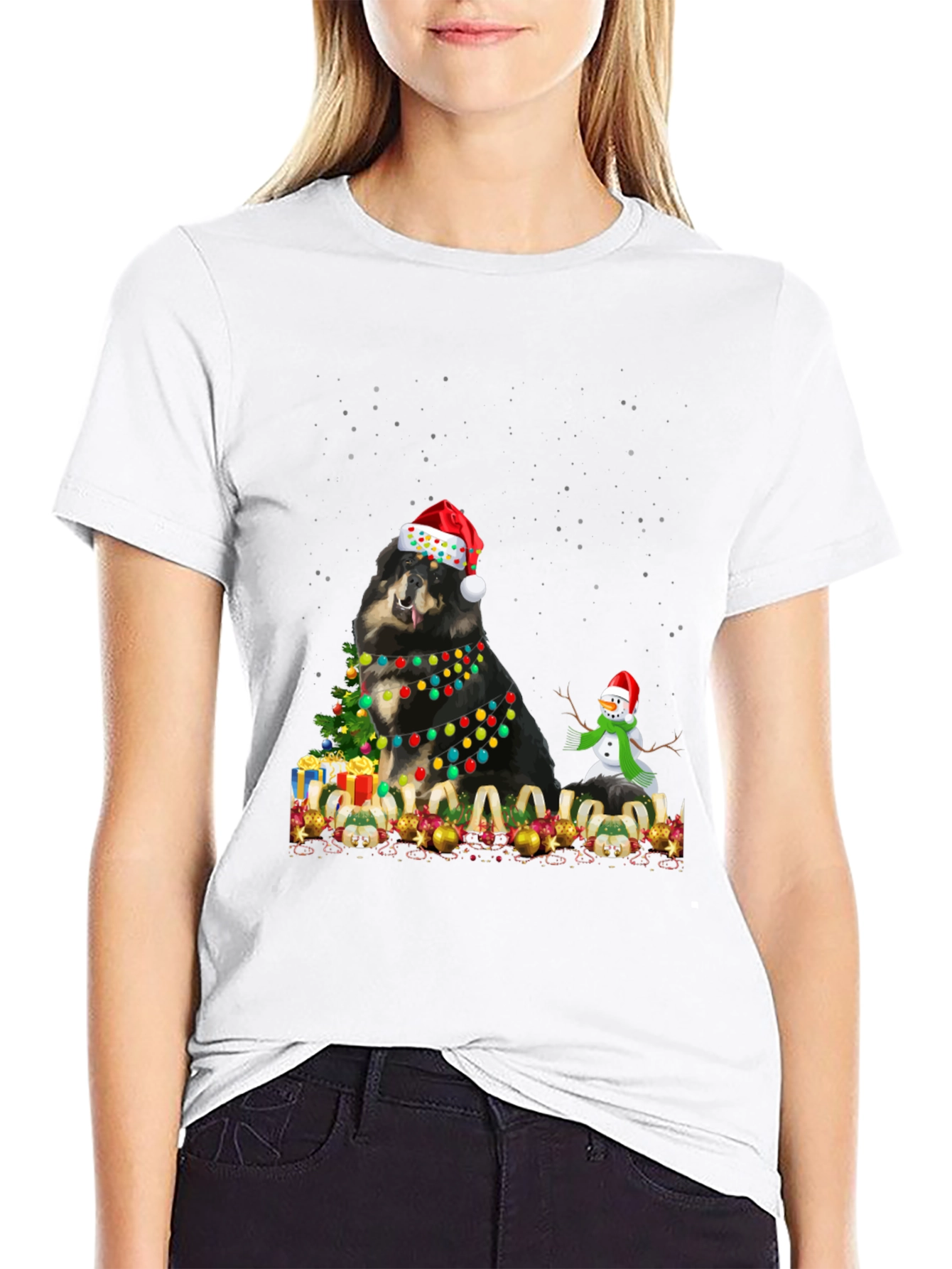 Festive Dog Christmas T-Shirt