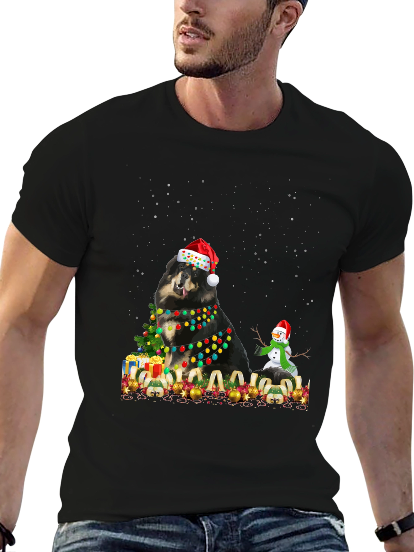 Festive Dog Christmas T-Shirt