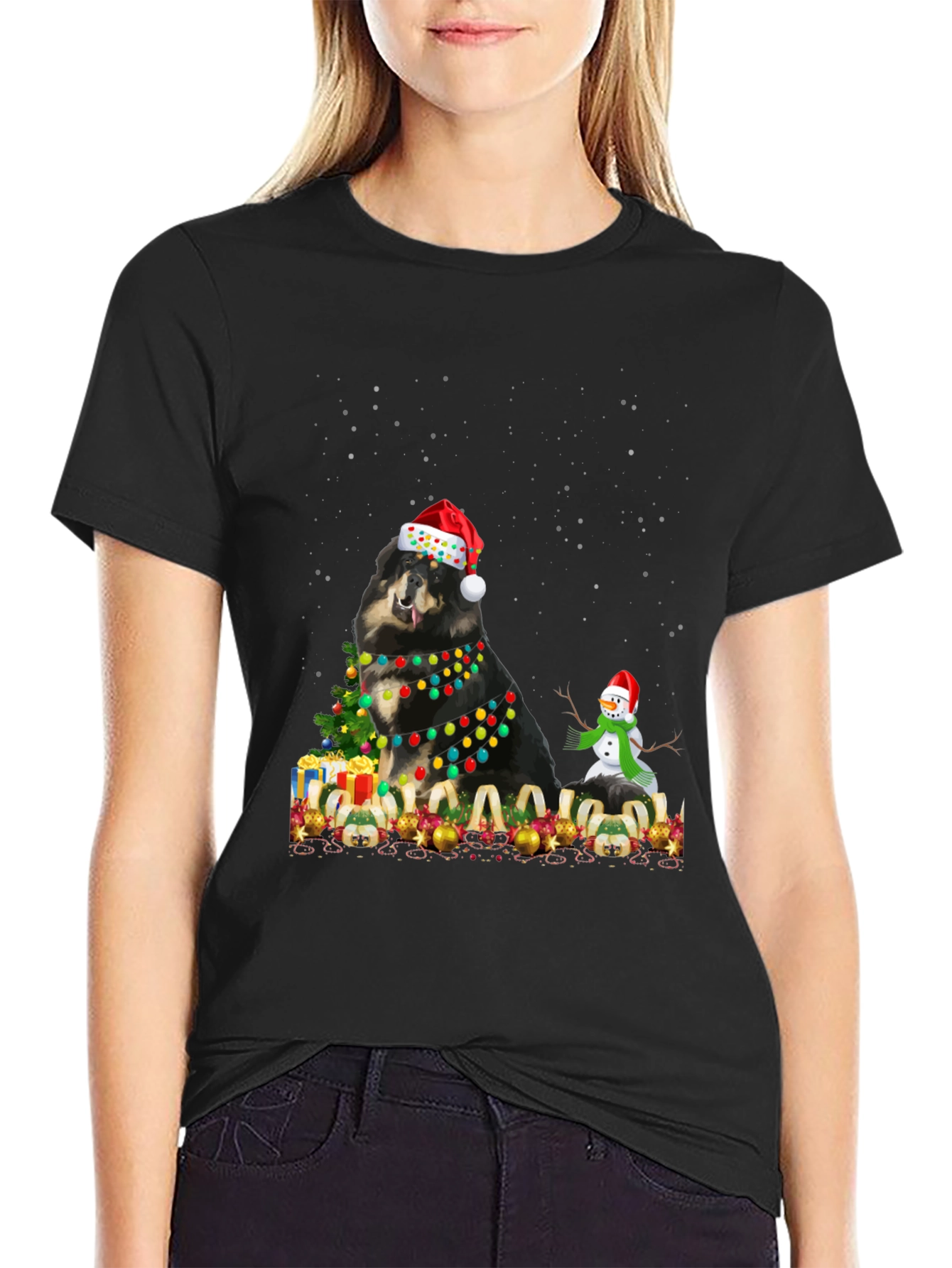 Festive Dog Christmas T-Shirt