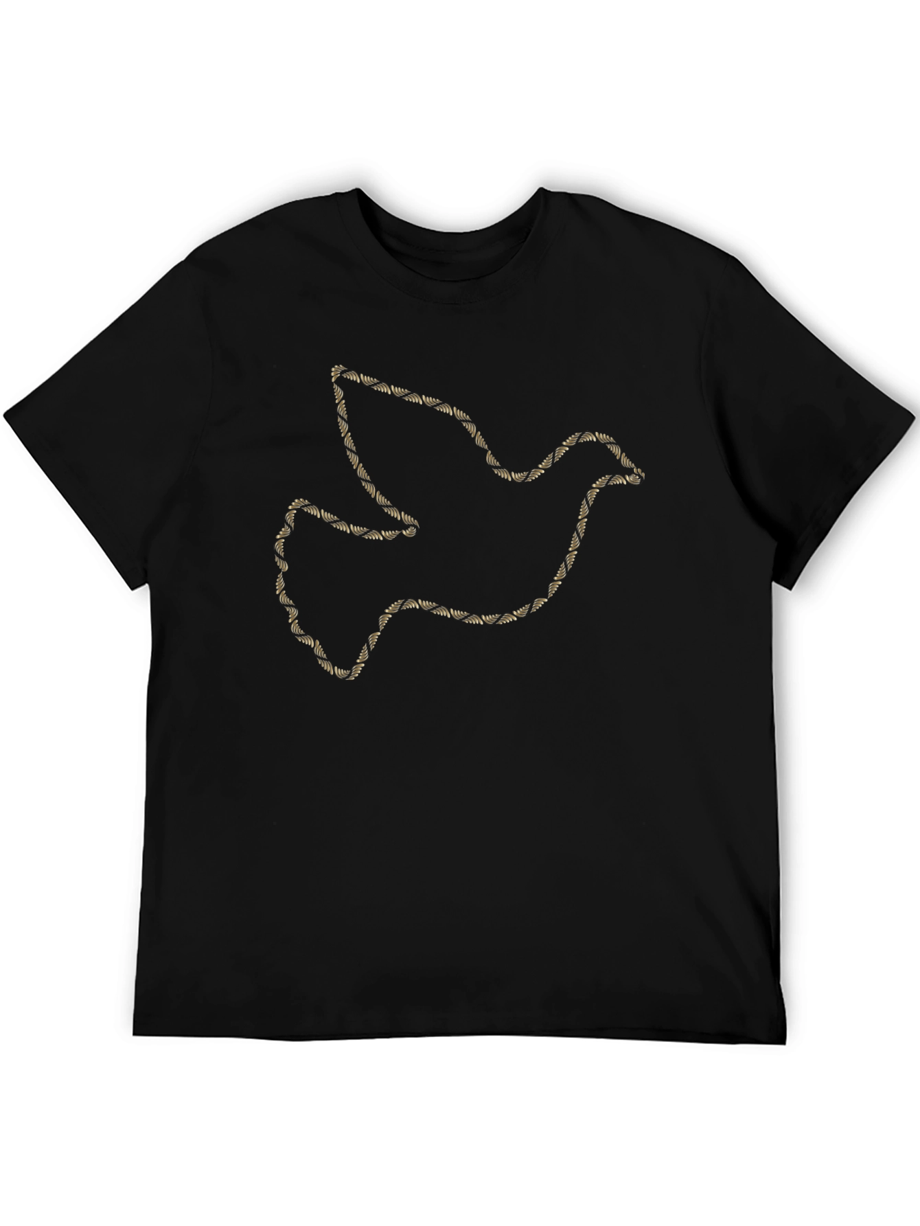 Dove Outline Graphic Print Black T-Shirt