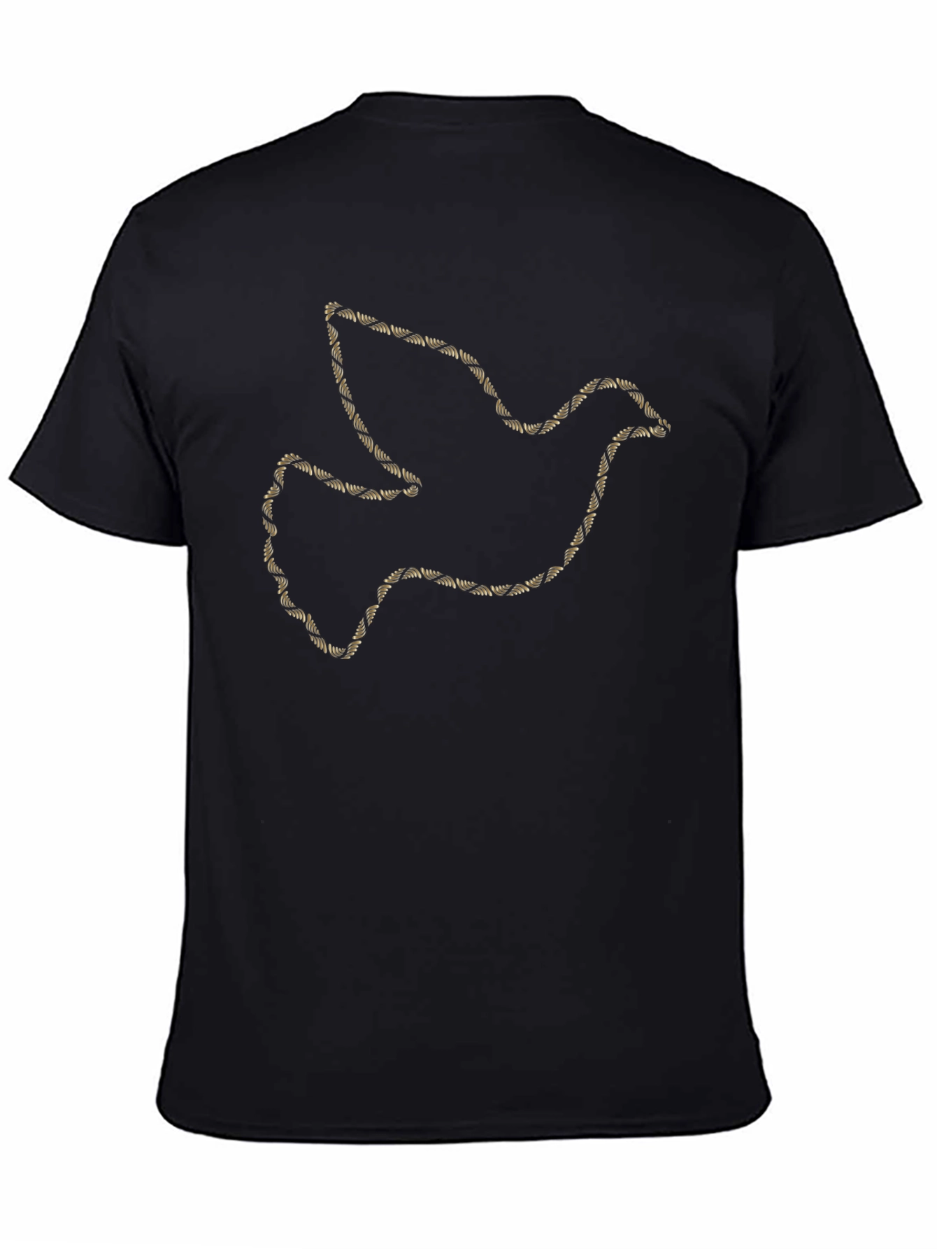 Dove Outline Graphic Print Black T-Shirt