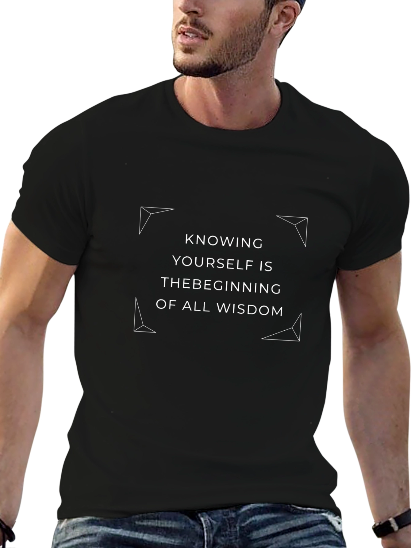 Knowing Yourself T-Shirt - Black Inspirational Quote