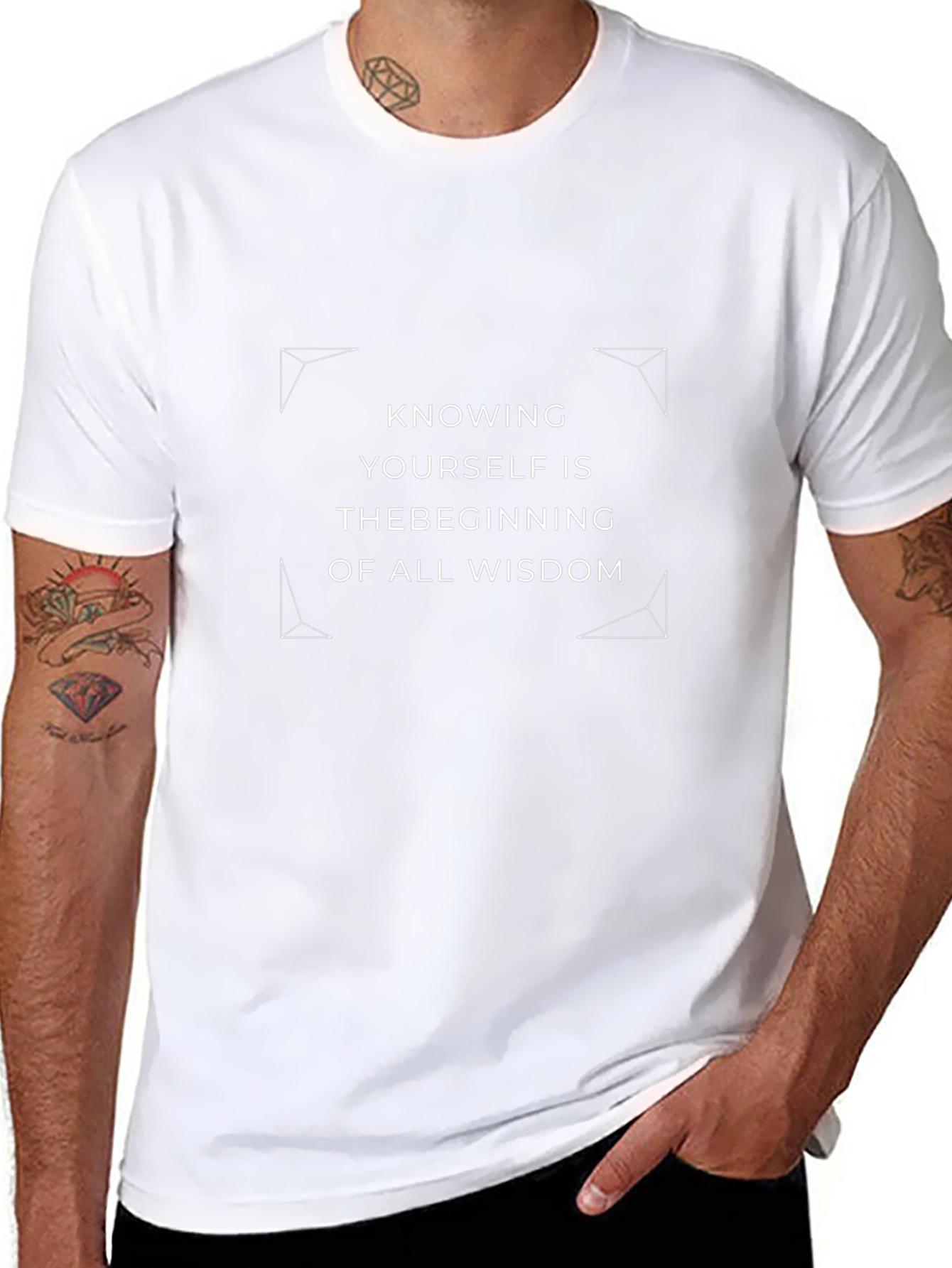 Knowing Yourself T-Shirt - Black Inspirational Quote
