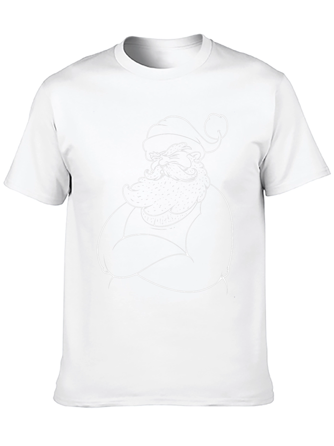 Black Santa Claus Graphic Tee - Holiday Style
