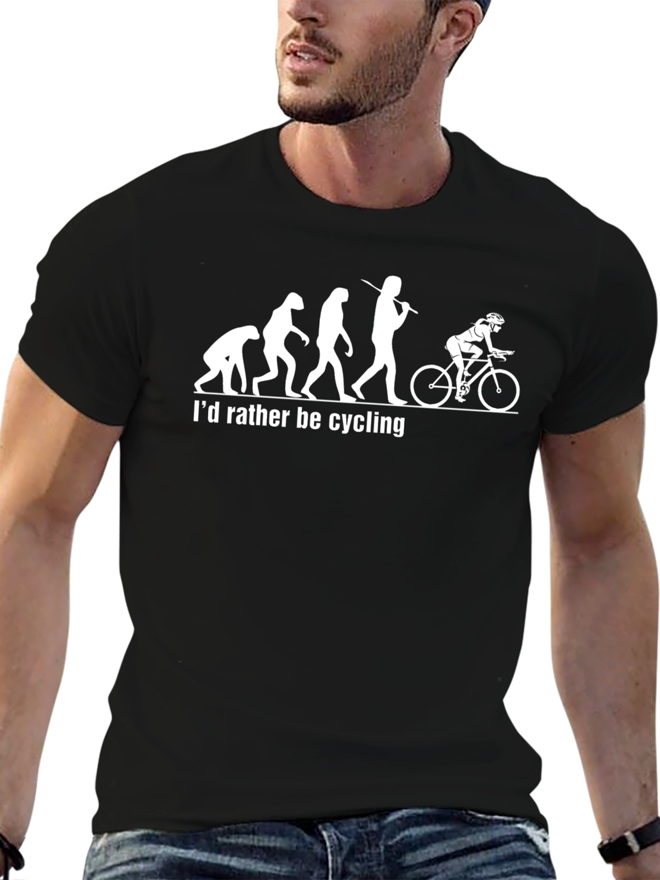 Evolution of Cyclist Graphic T-Shirt