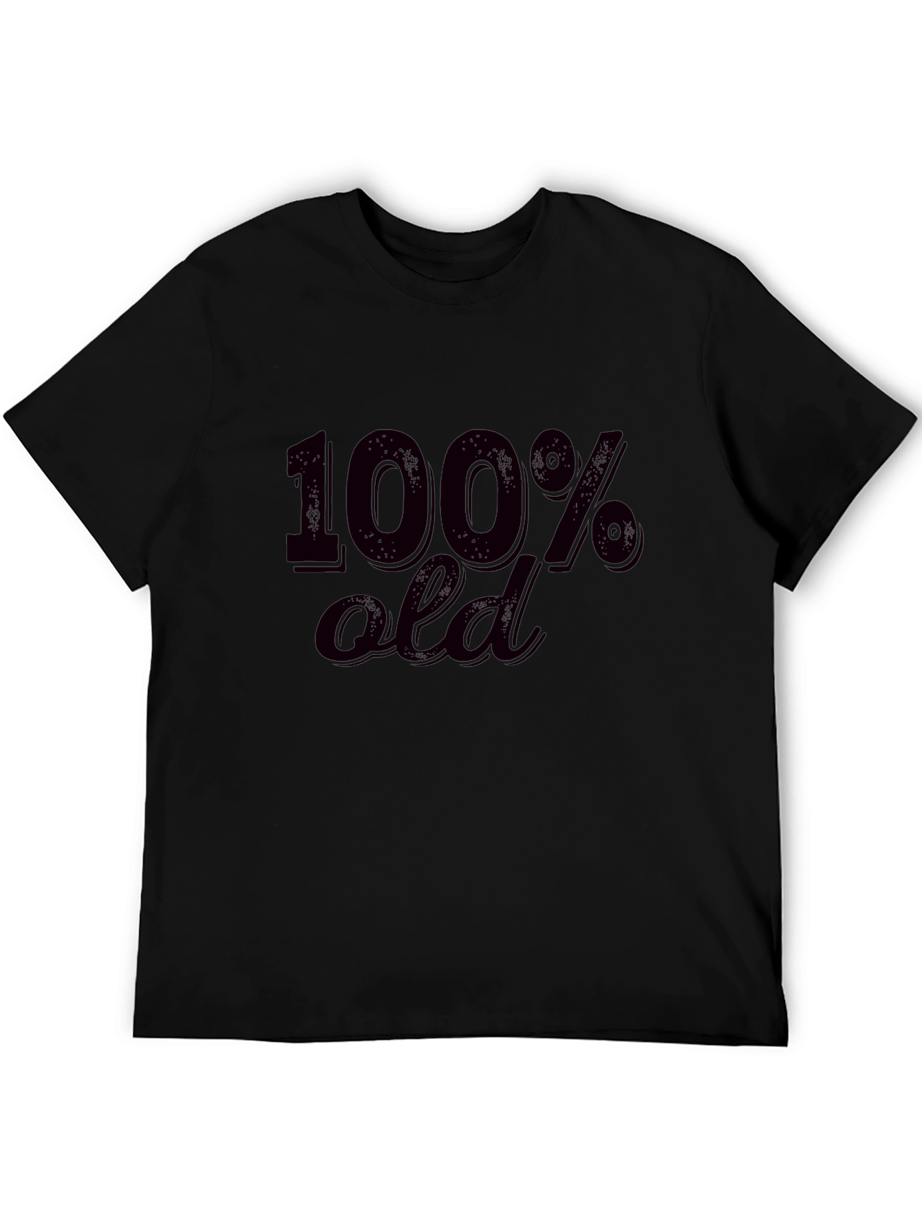 100% Old Black Graphic Tee