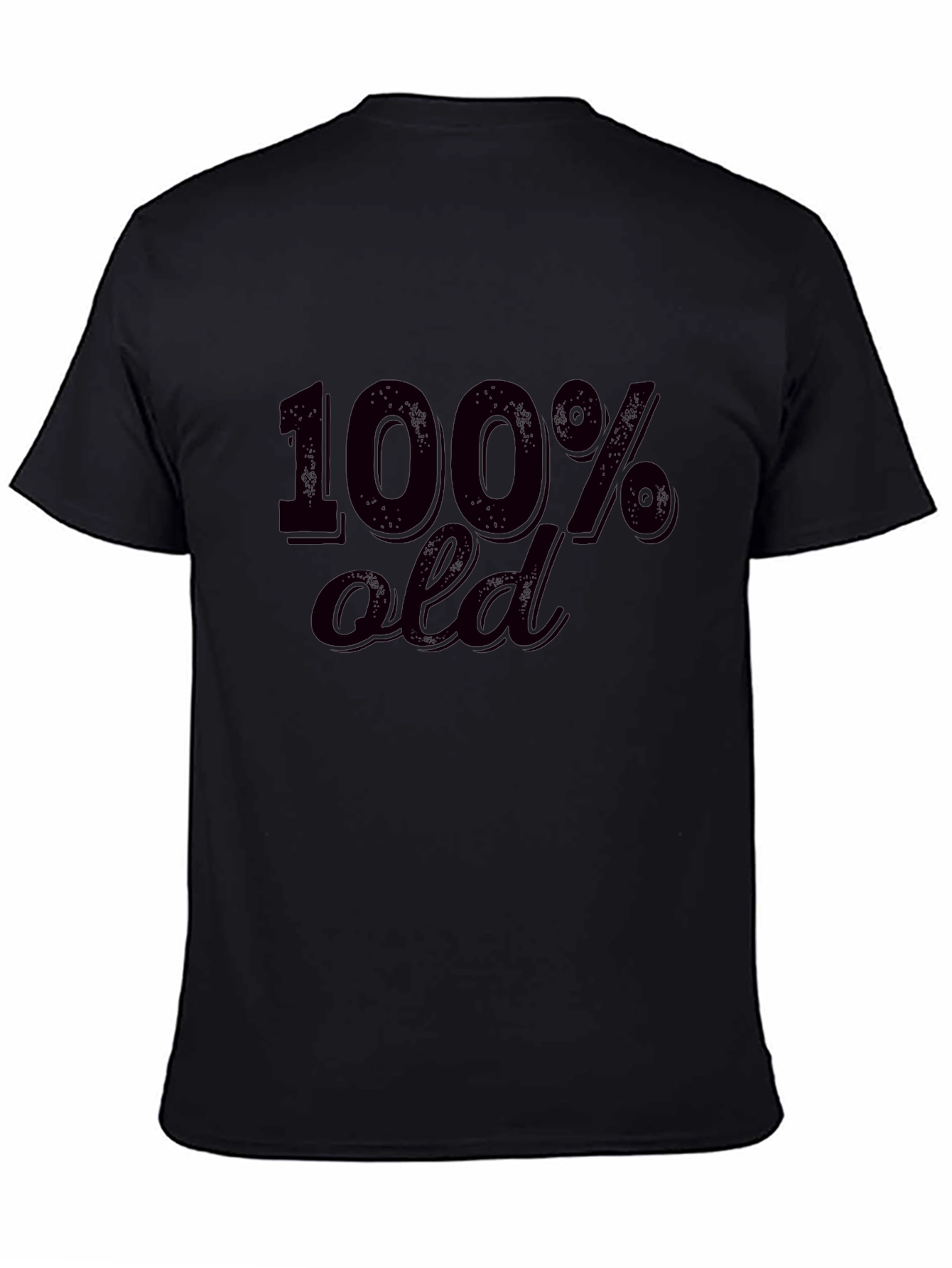 100% Old Black Graphic Tee