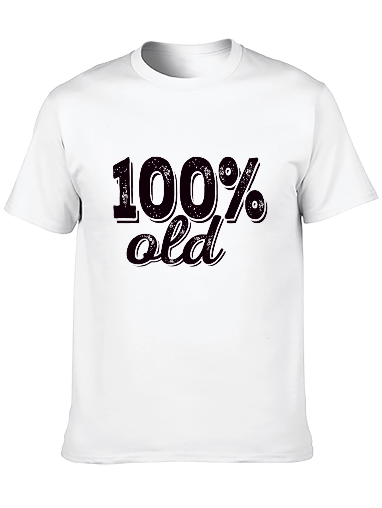 100% Old Black Graphic Tee