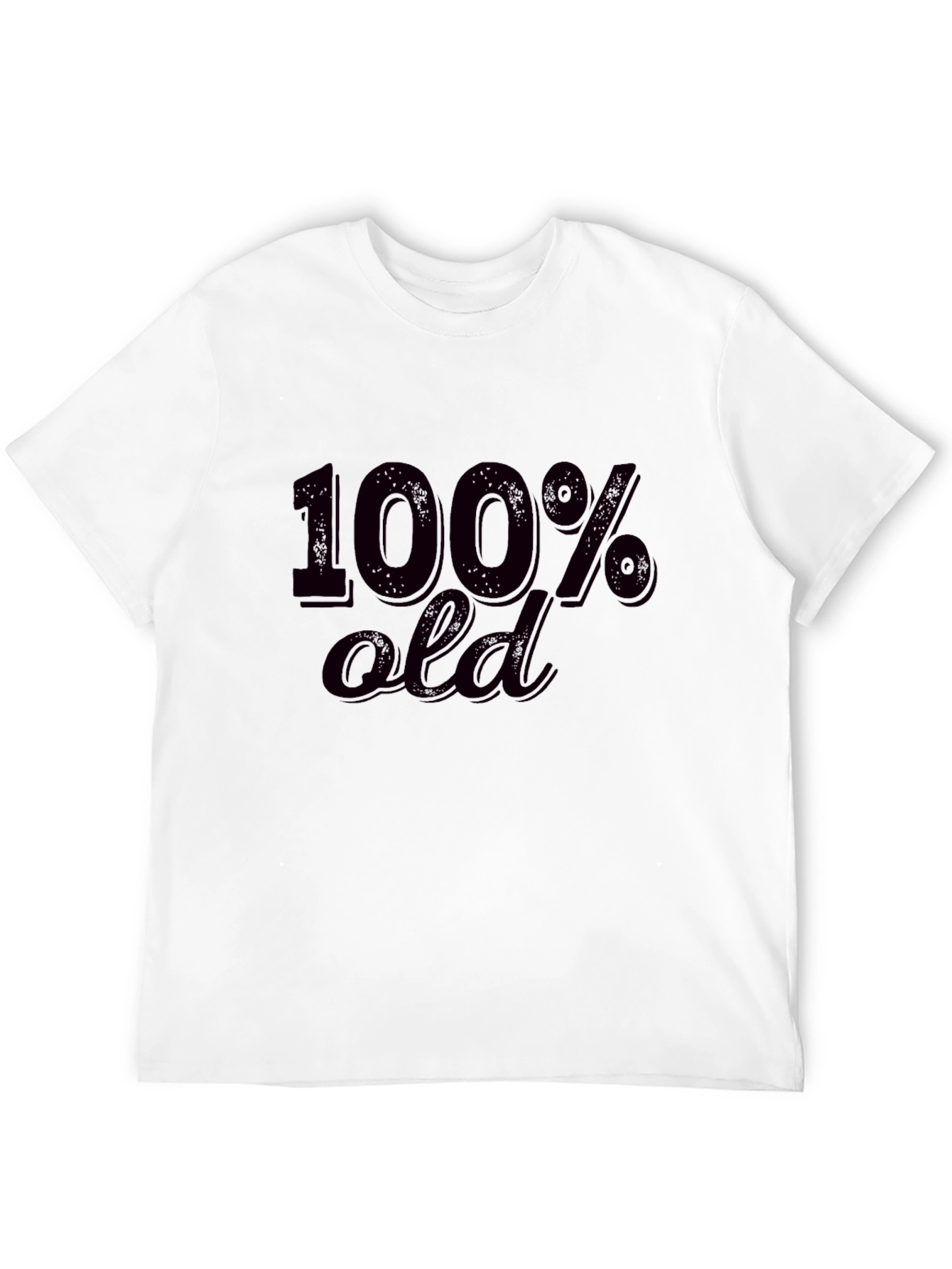 100% Old Black Graphic Tee