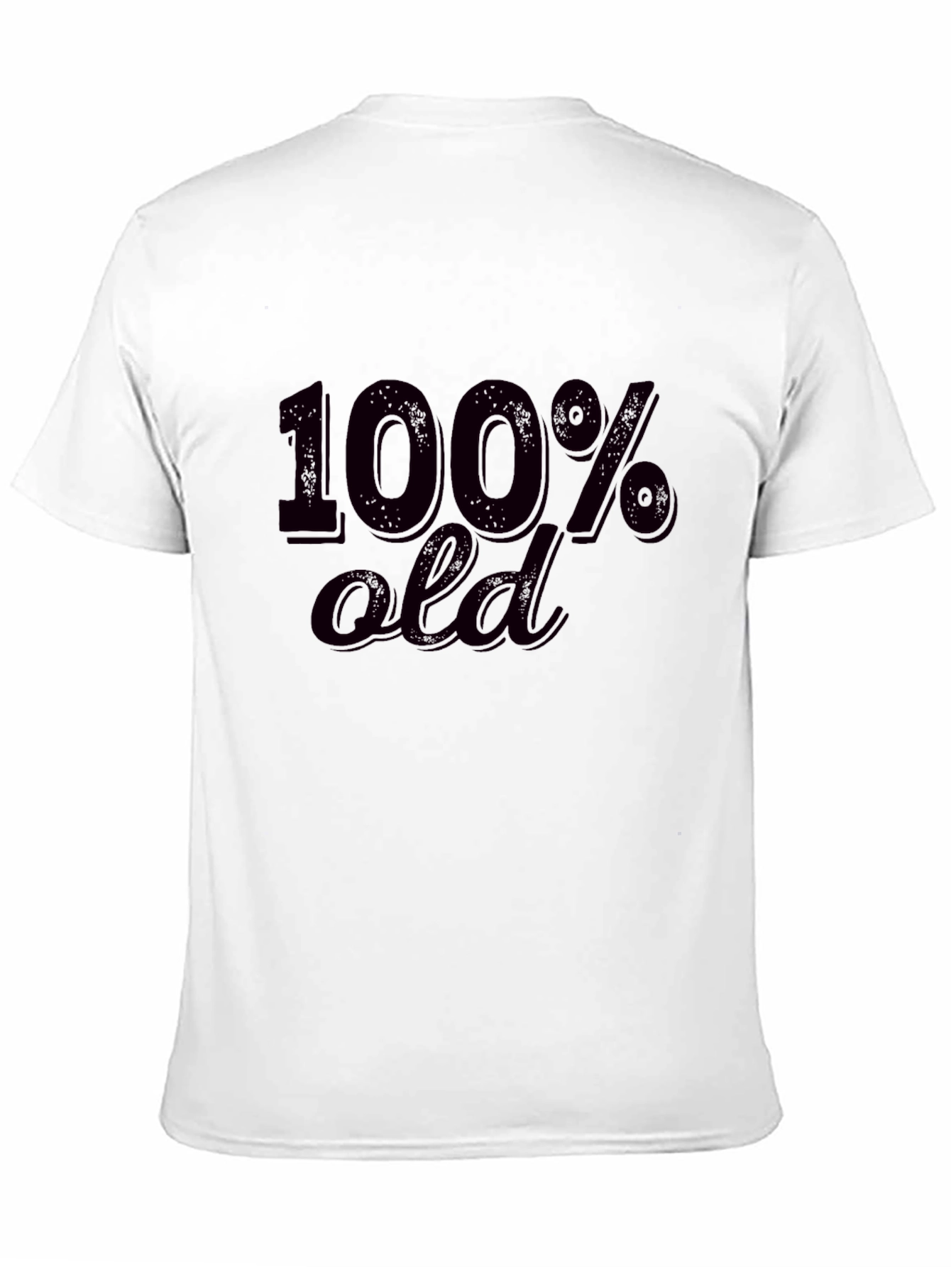 100% Old Black Graphic Tee