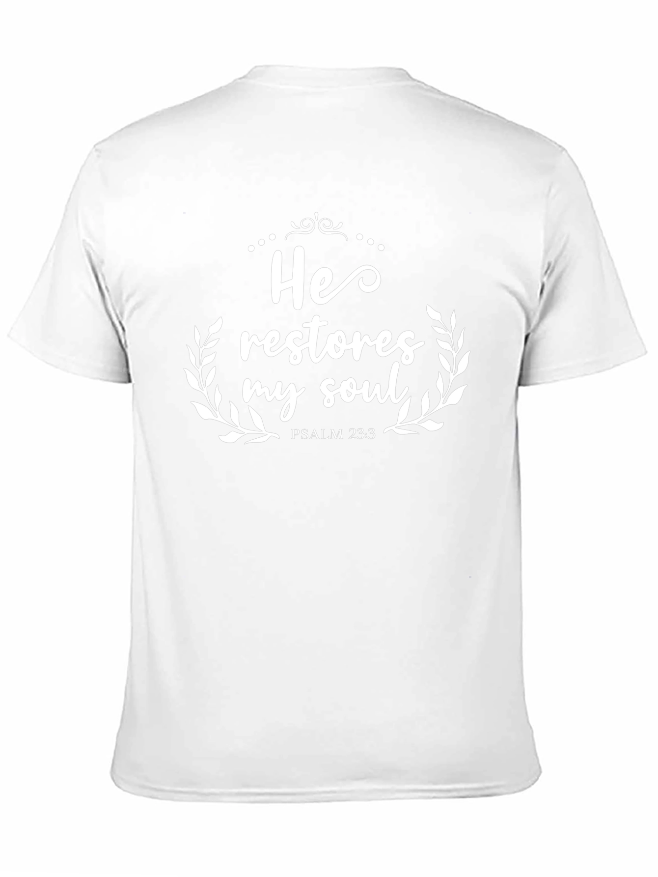 He Restores My Soul Black Christian T-Shirt