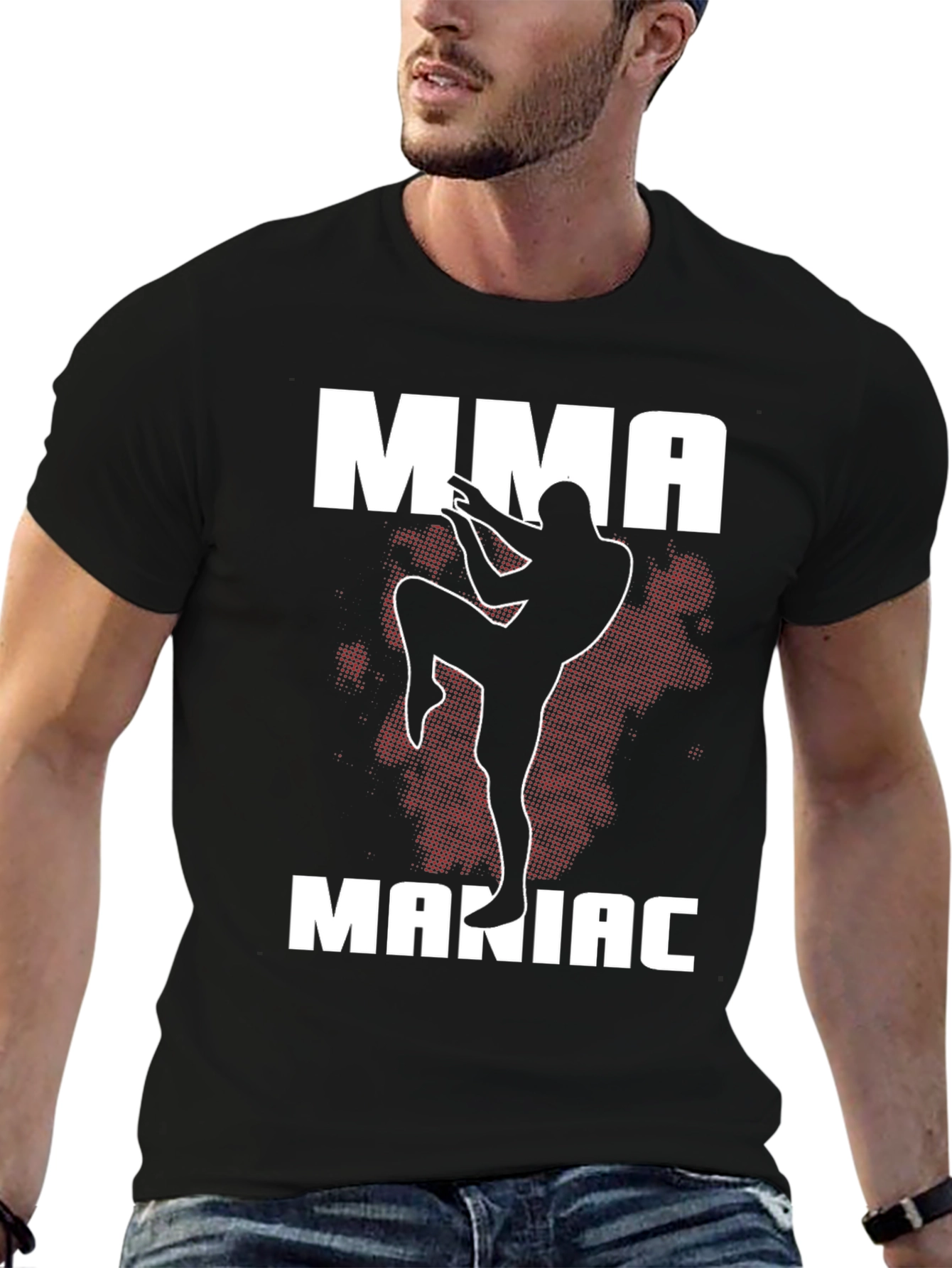 MMA Maniac Black T-Shirt Martial Arts Graphic Tee
