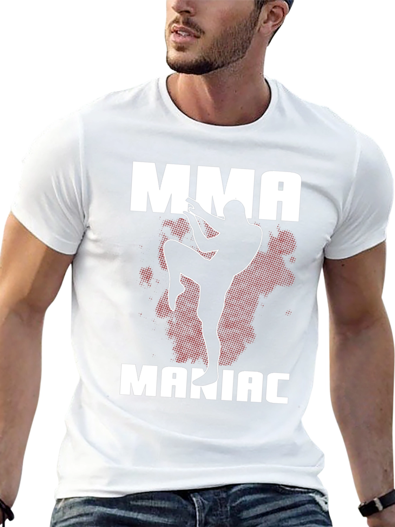 MMA Maniac Black T-Shirt Martial Arts Graphic Tee