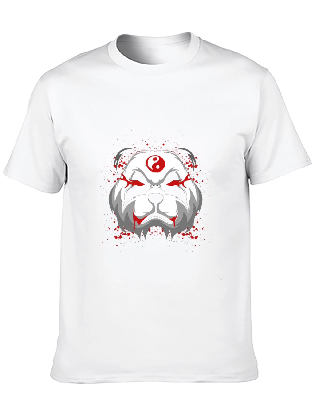 Evil Panda Graphic Print Black T-Shirt