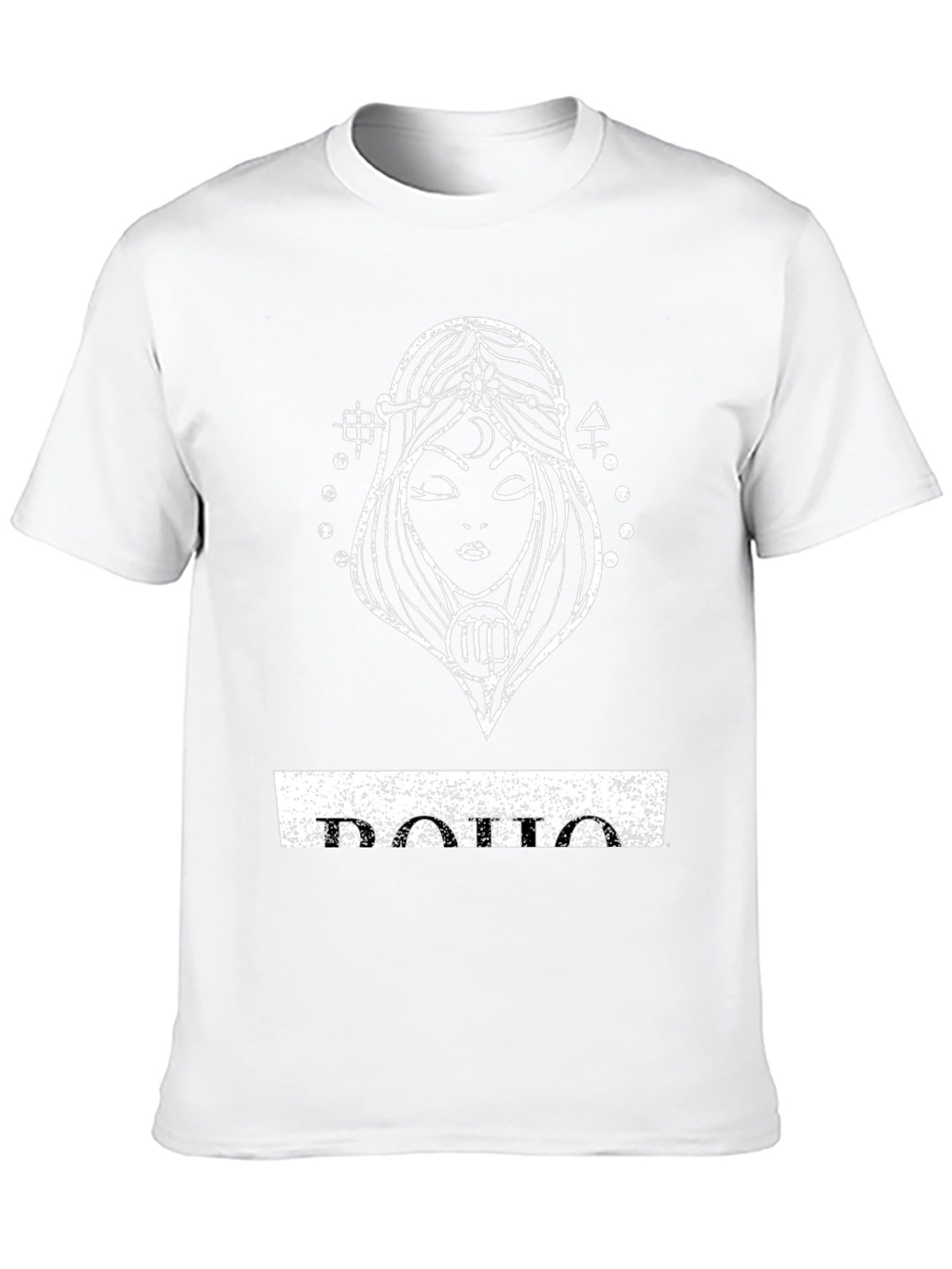Virgo Zodiac Distressed Graphic Tee - Black