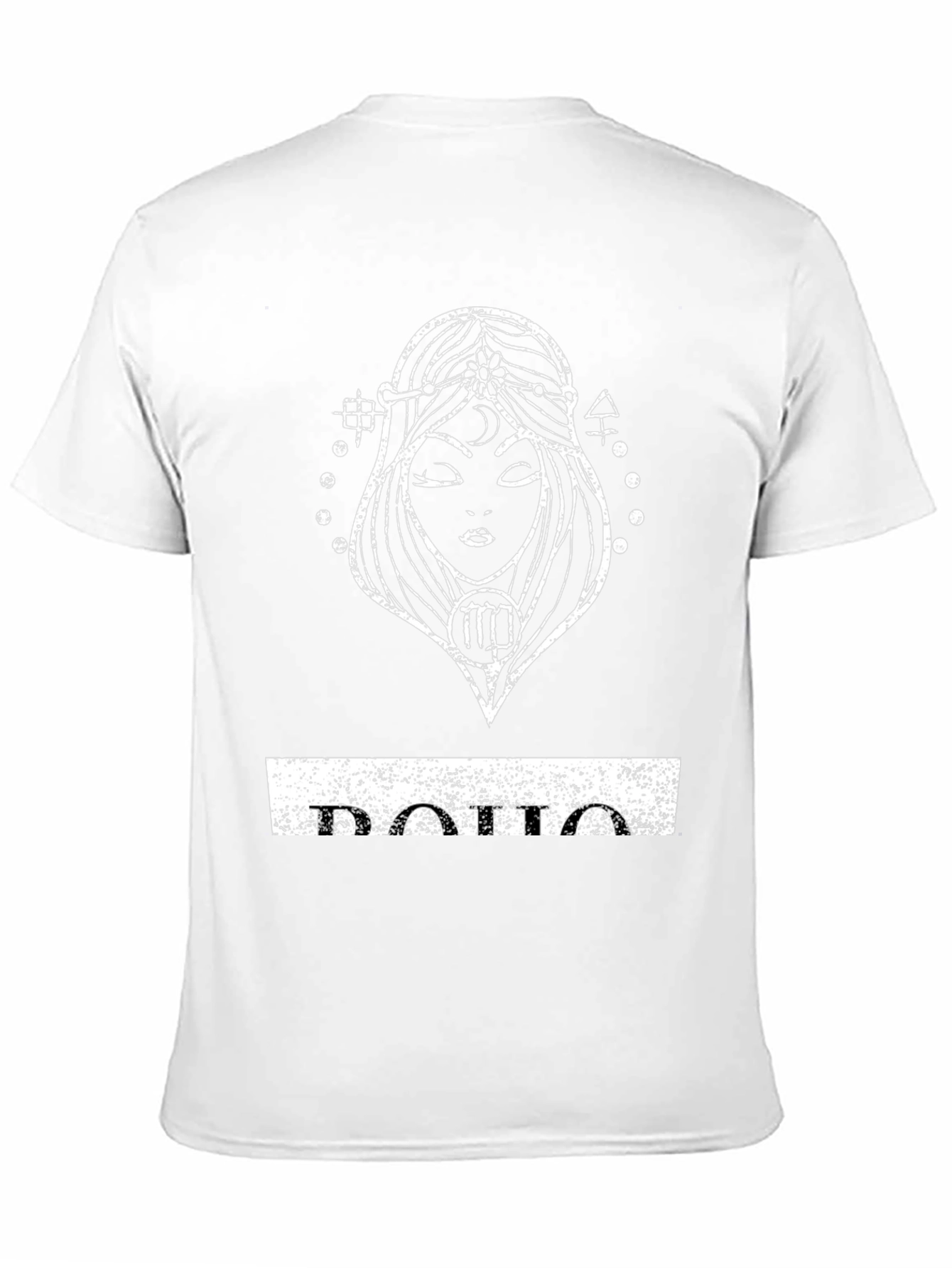 Virgo Zodiac Distressed Graphic Tee - Black