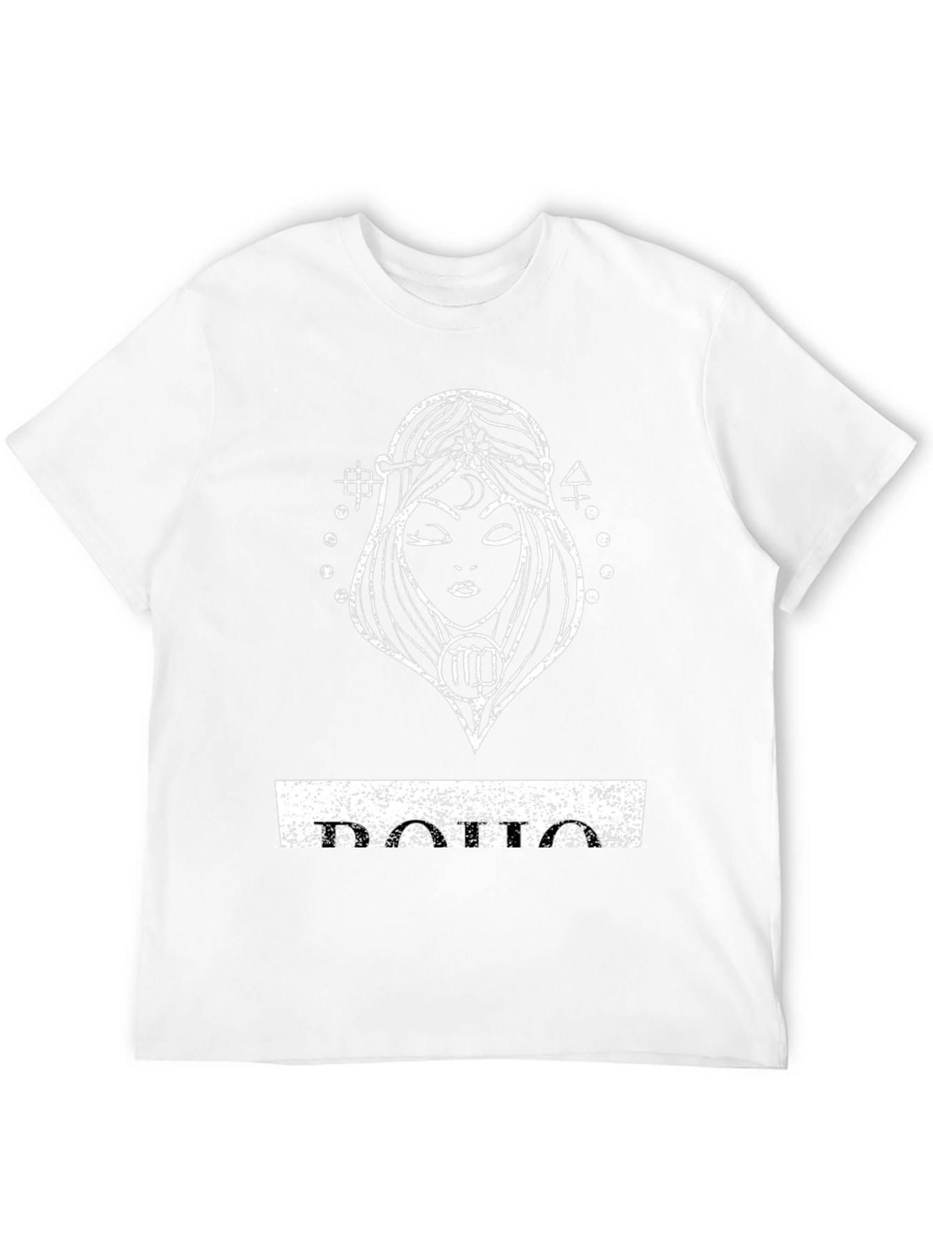 Virgo Zodiac Distressed Graphic Tee - Black