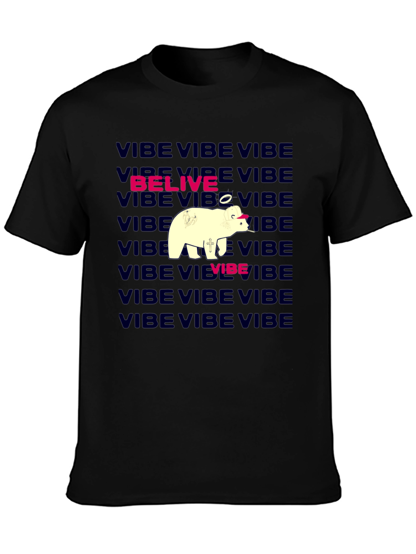 Vibe Belive Bear Graphic Tee