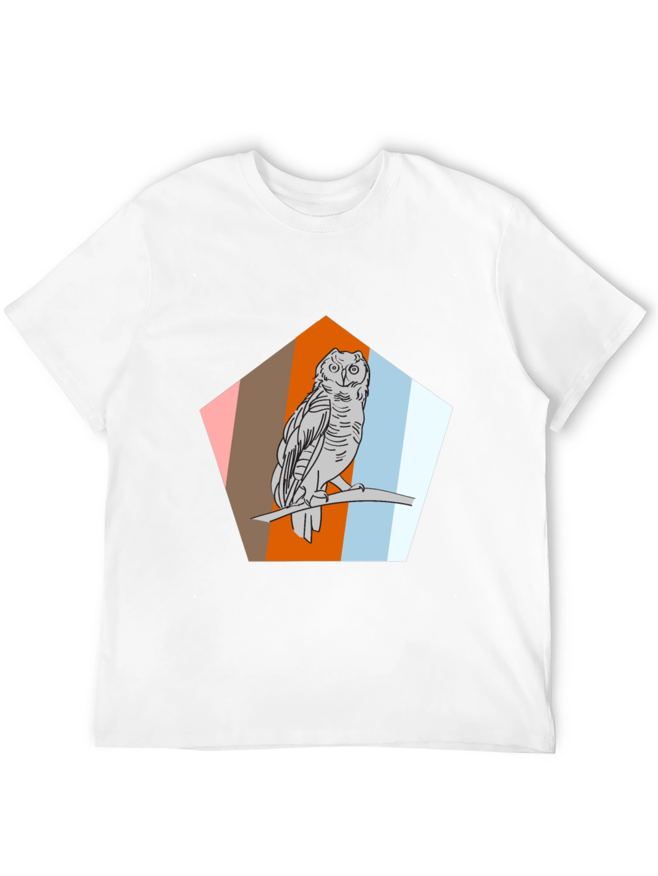 Owl Graphic Print Black T-Shirt