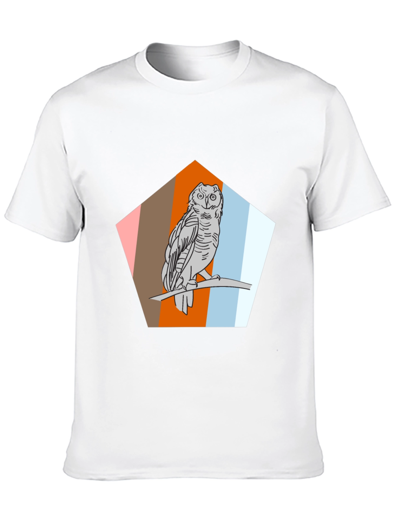 Owl Graphic Print Black T-Shirt
