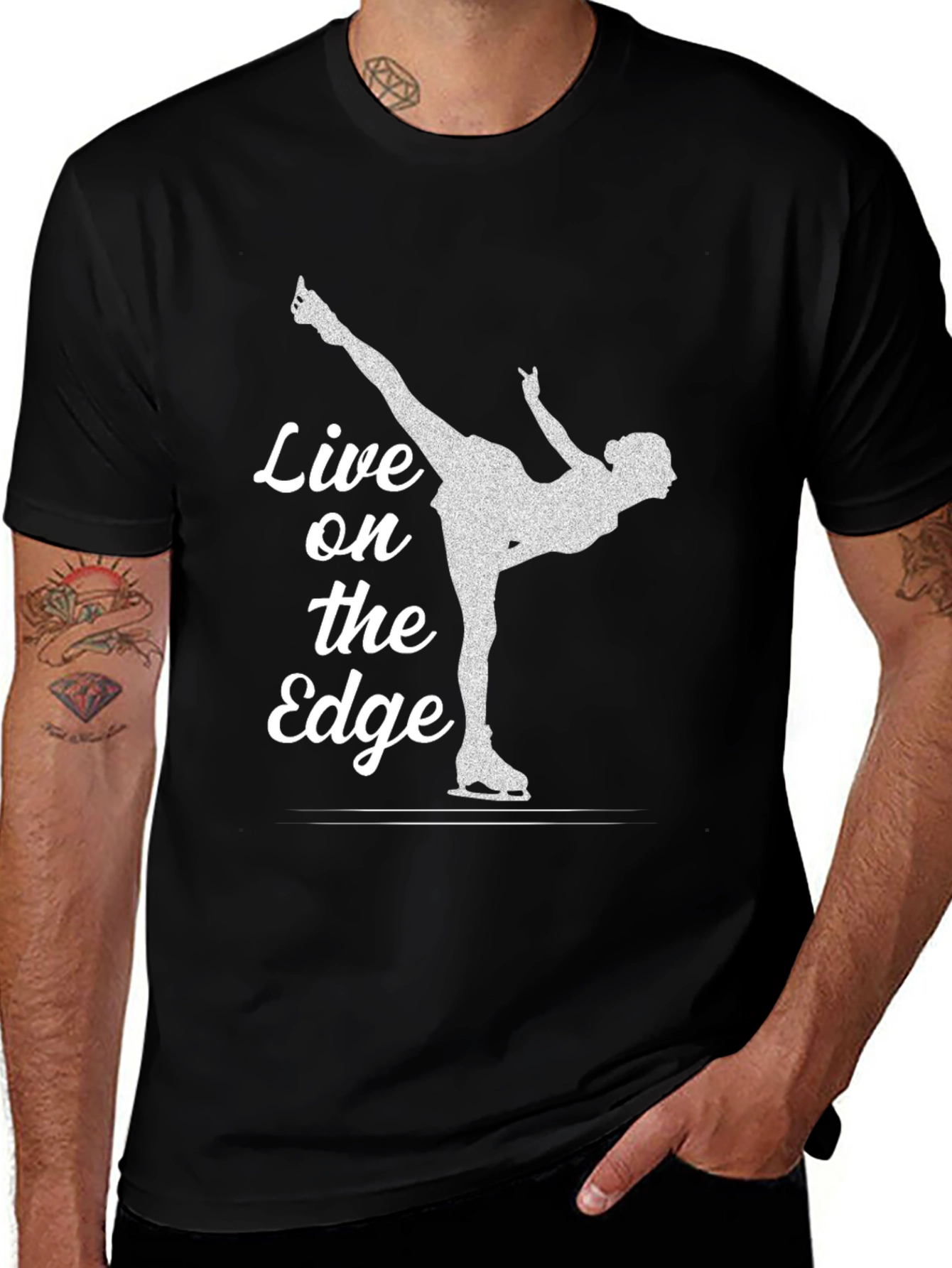 Live on the Edge Ice Skating T-Shirt