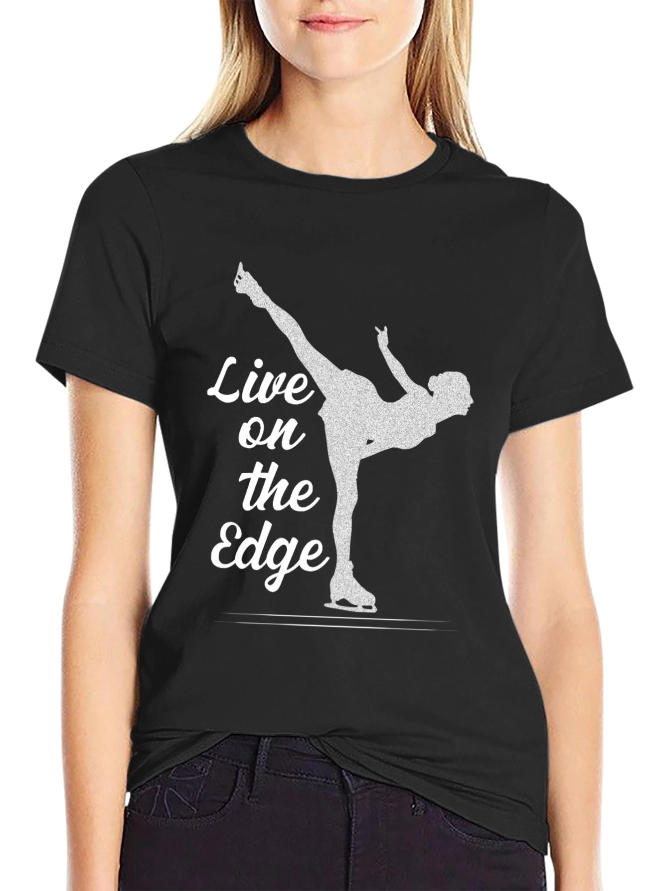 Live on the Edge Ice Skating T-Shirt