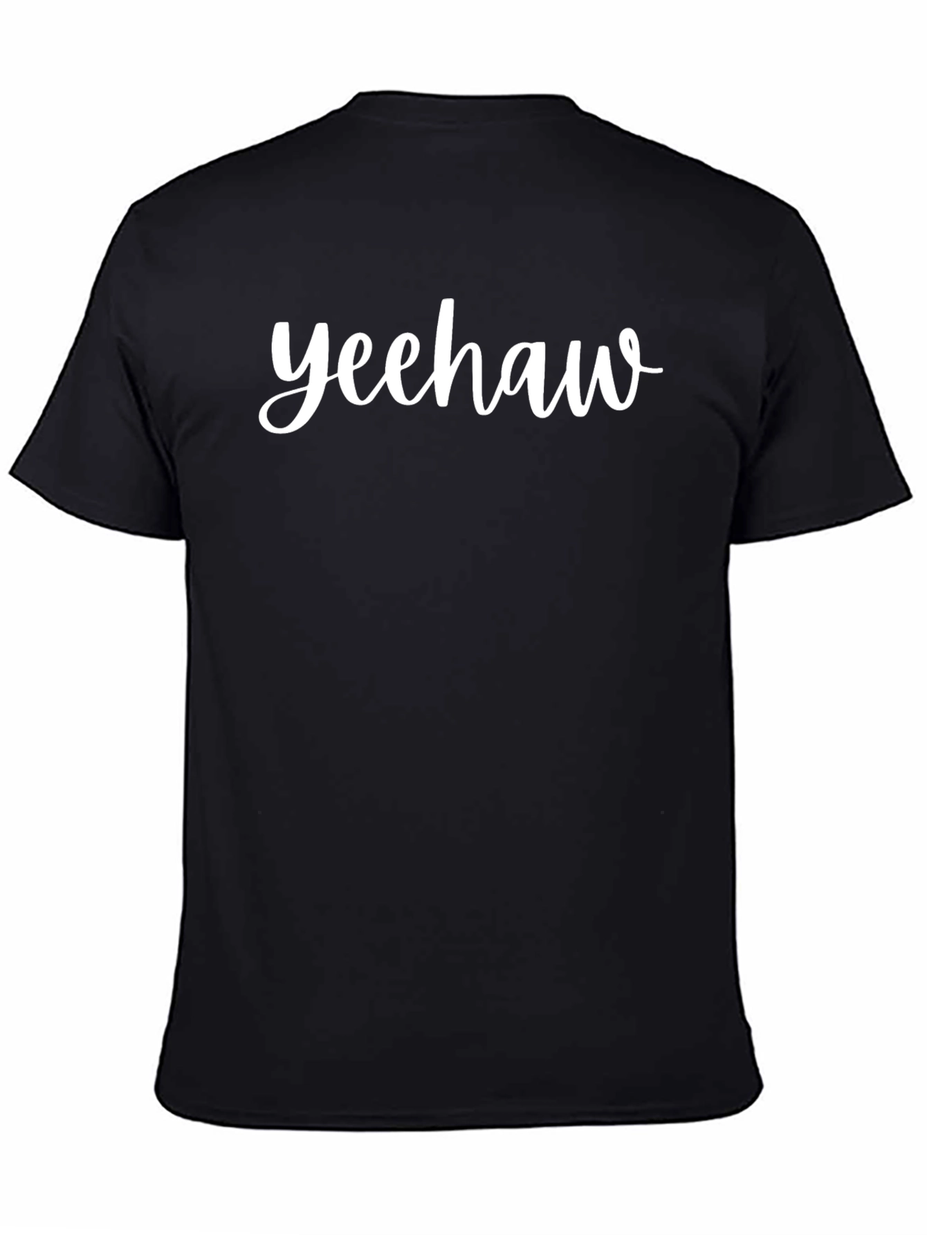 Yeehaw Graphic Tee - Black Cotton Casual Shirt