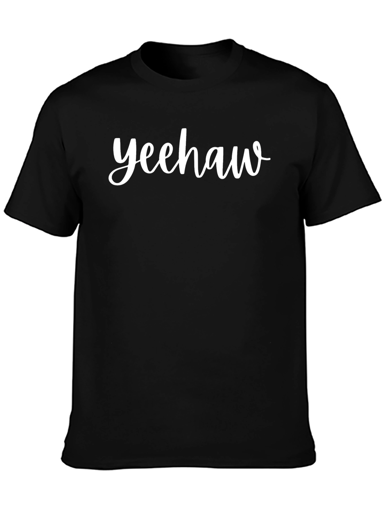 Yeehaw Graphic Tee - Black Cotton Casual Shirt