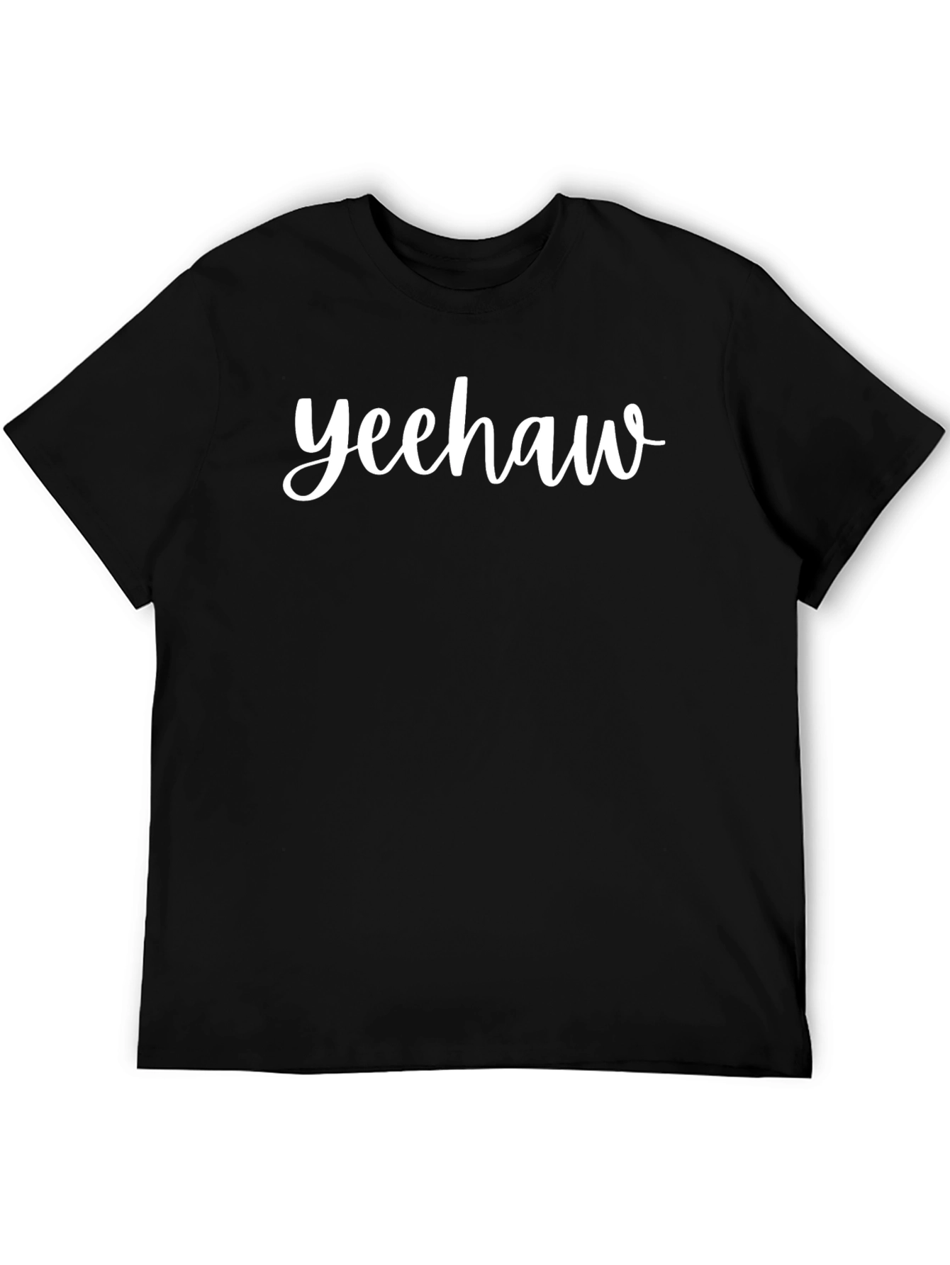 Yeehaw Graphic Tee - Black Cotton Casual Shirt