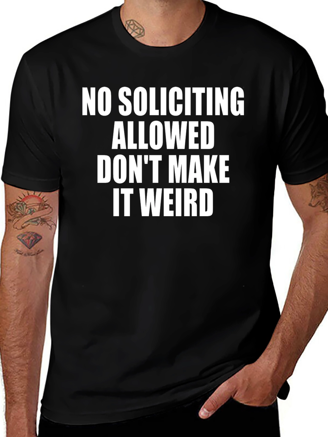 Funny No Soliciting Allowed Graphic Tee