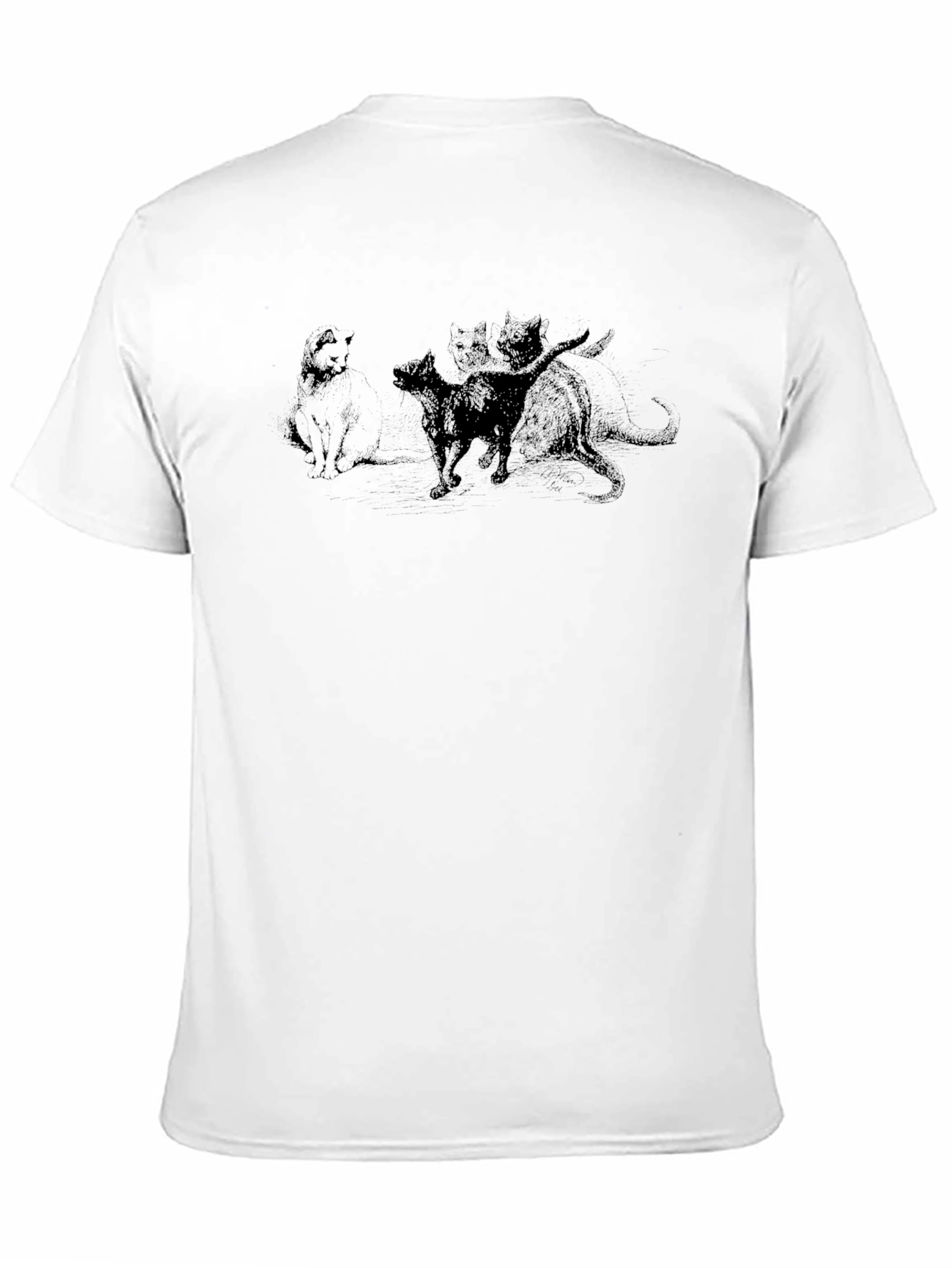 Cats Black T-Shirt Unisex