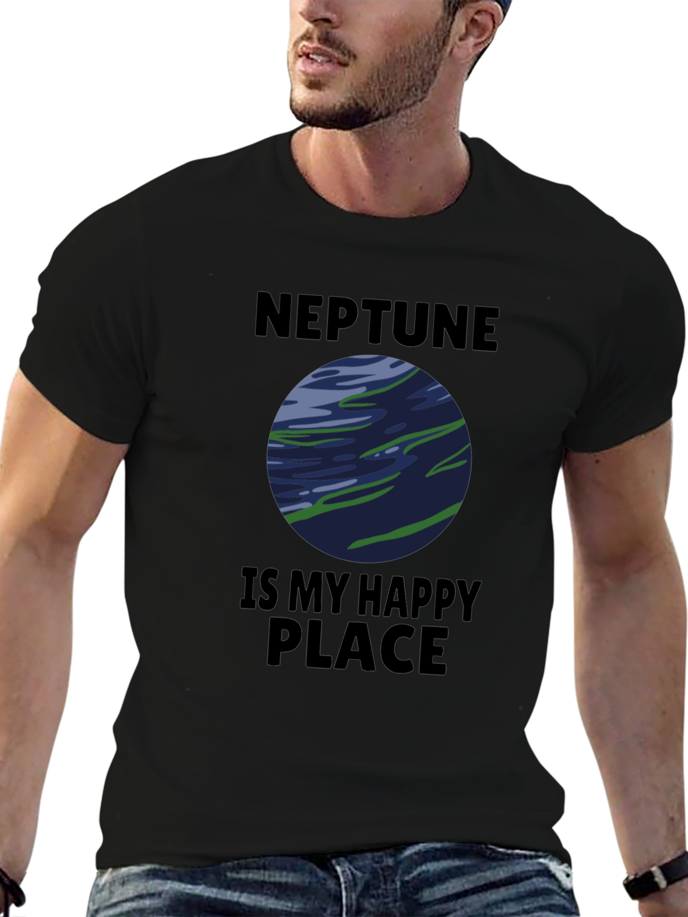 Neptune Is My Happy Place Graphic T-Shirt