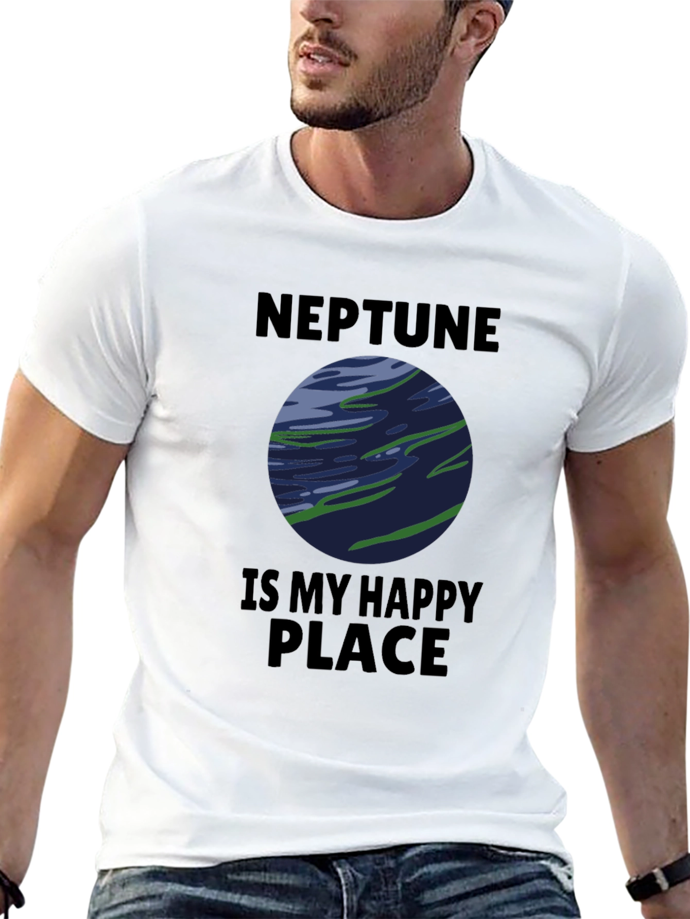Neptune Is My Happy Place Graphic T-Shirt