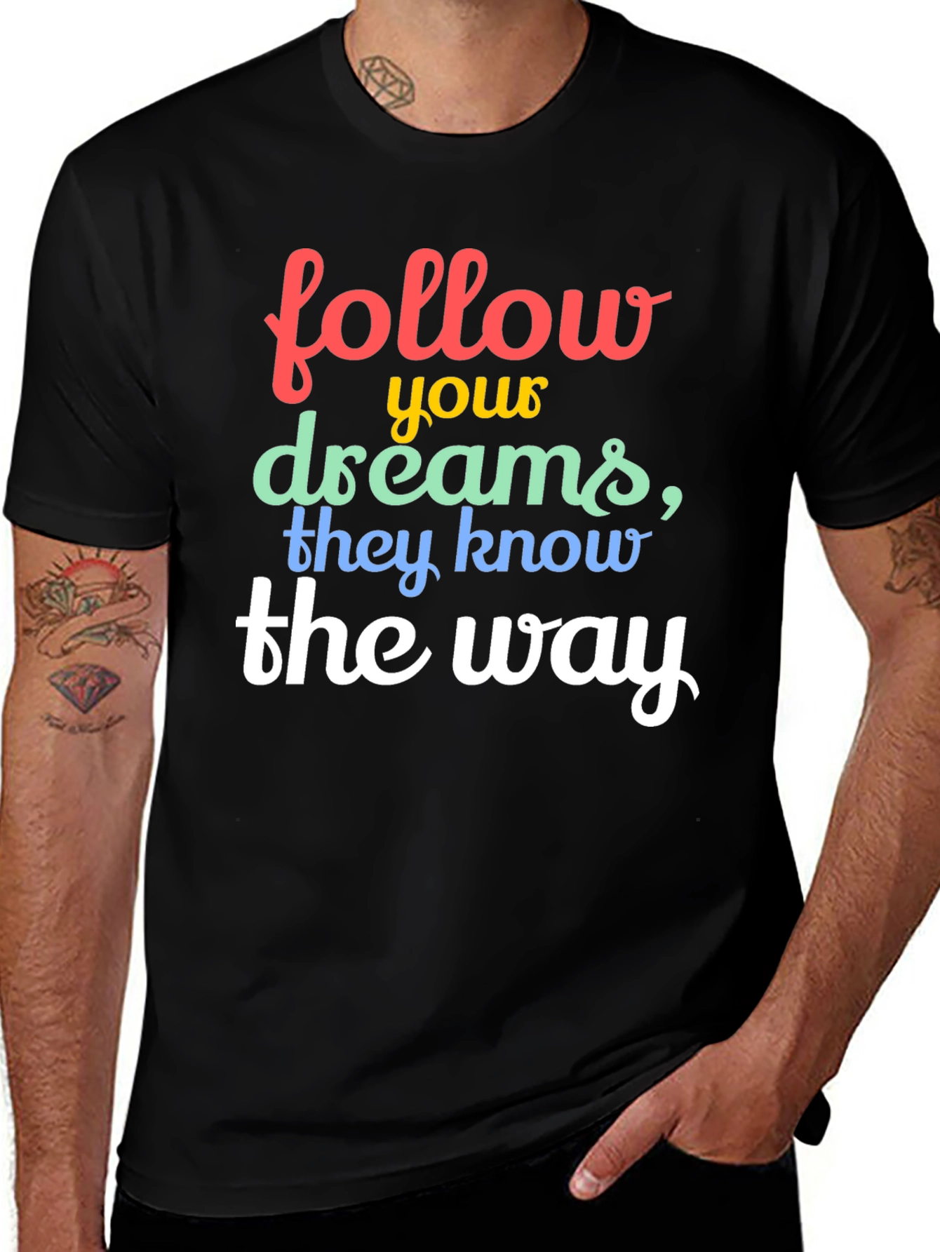 Follow Your Dreams Graphic Tee - Black