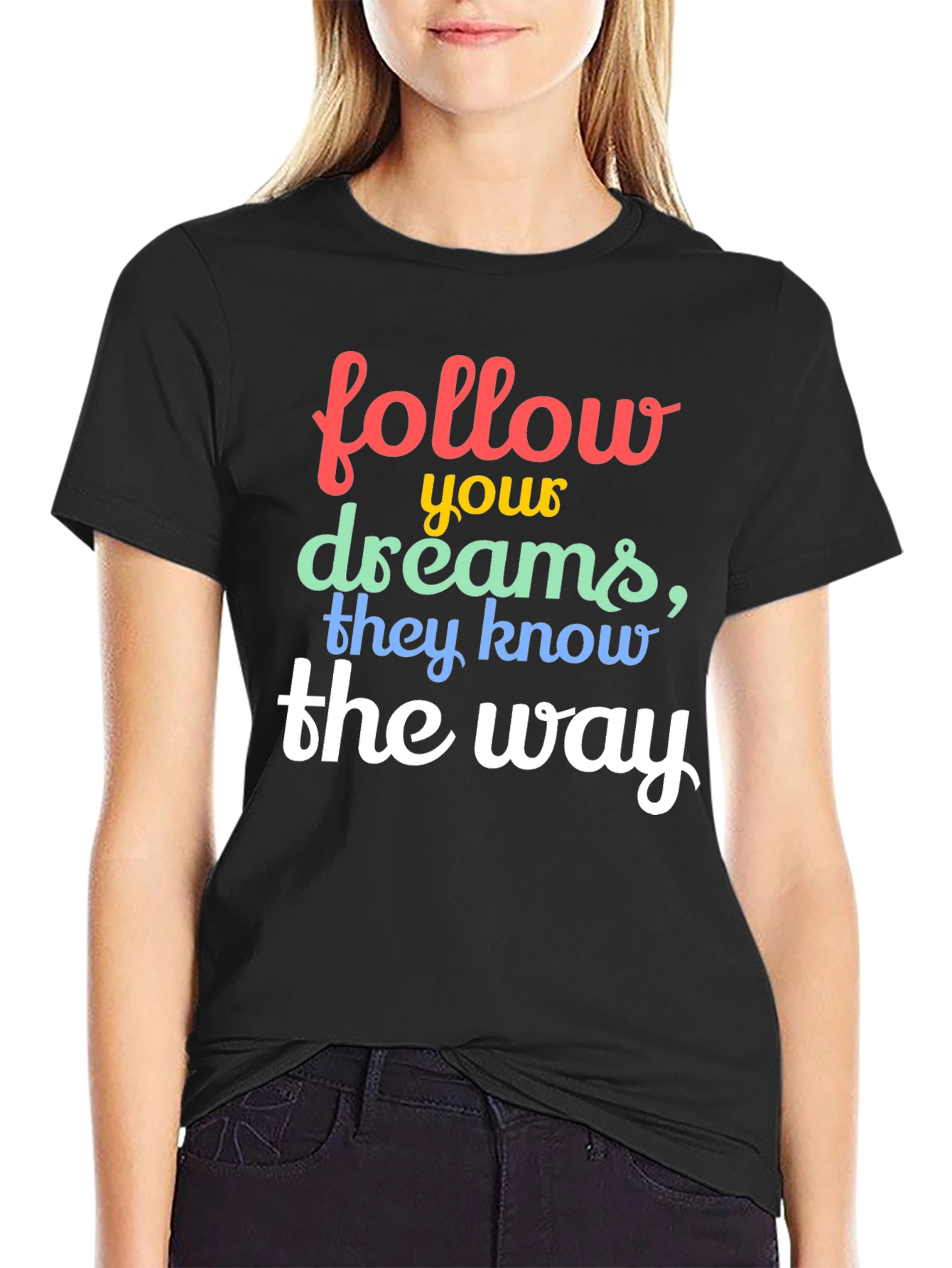 Follow Your Dreams Graphic Tee - Black