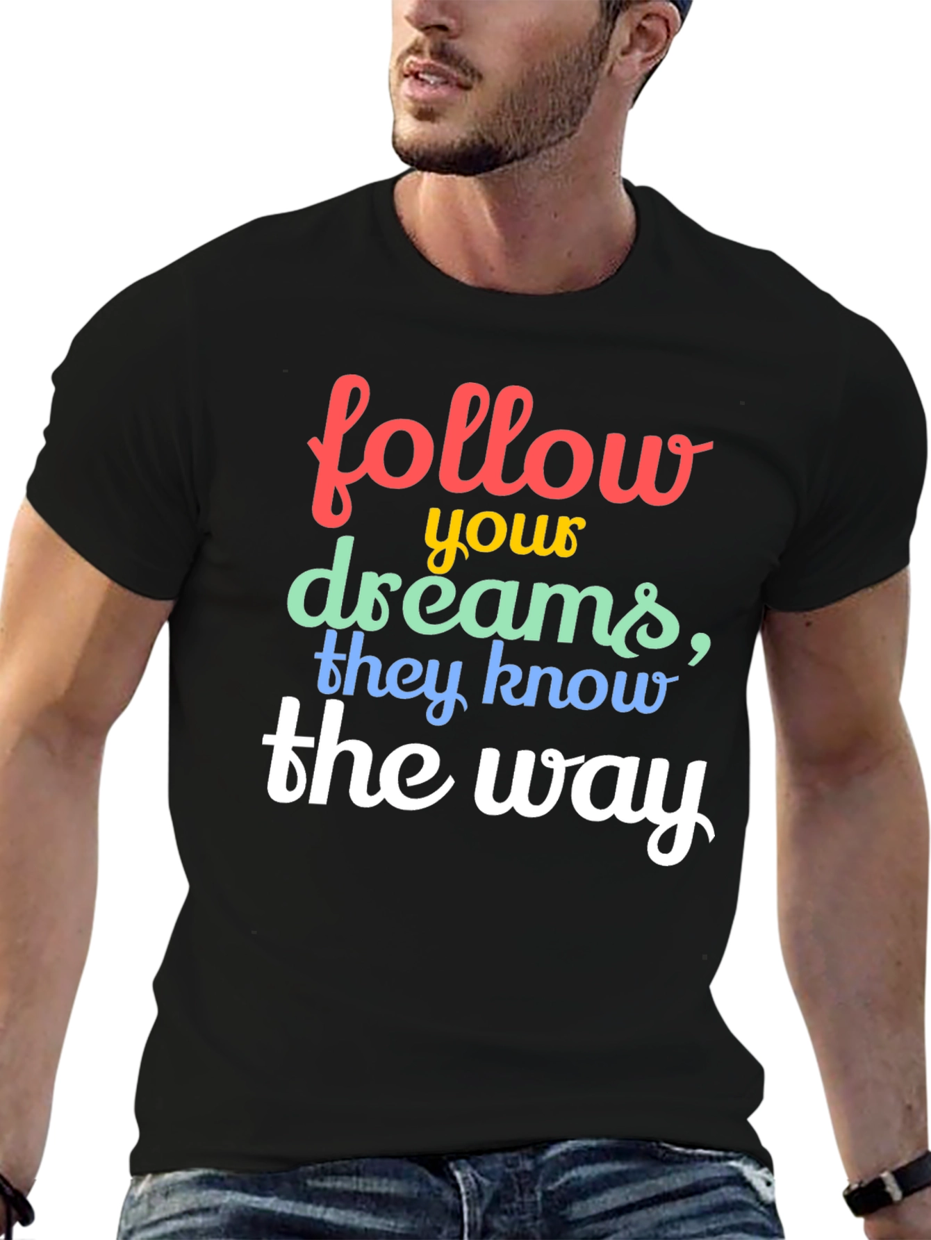 Follow Your Dreams Graphic Tee - Black