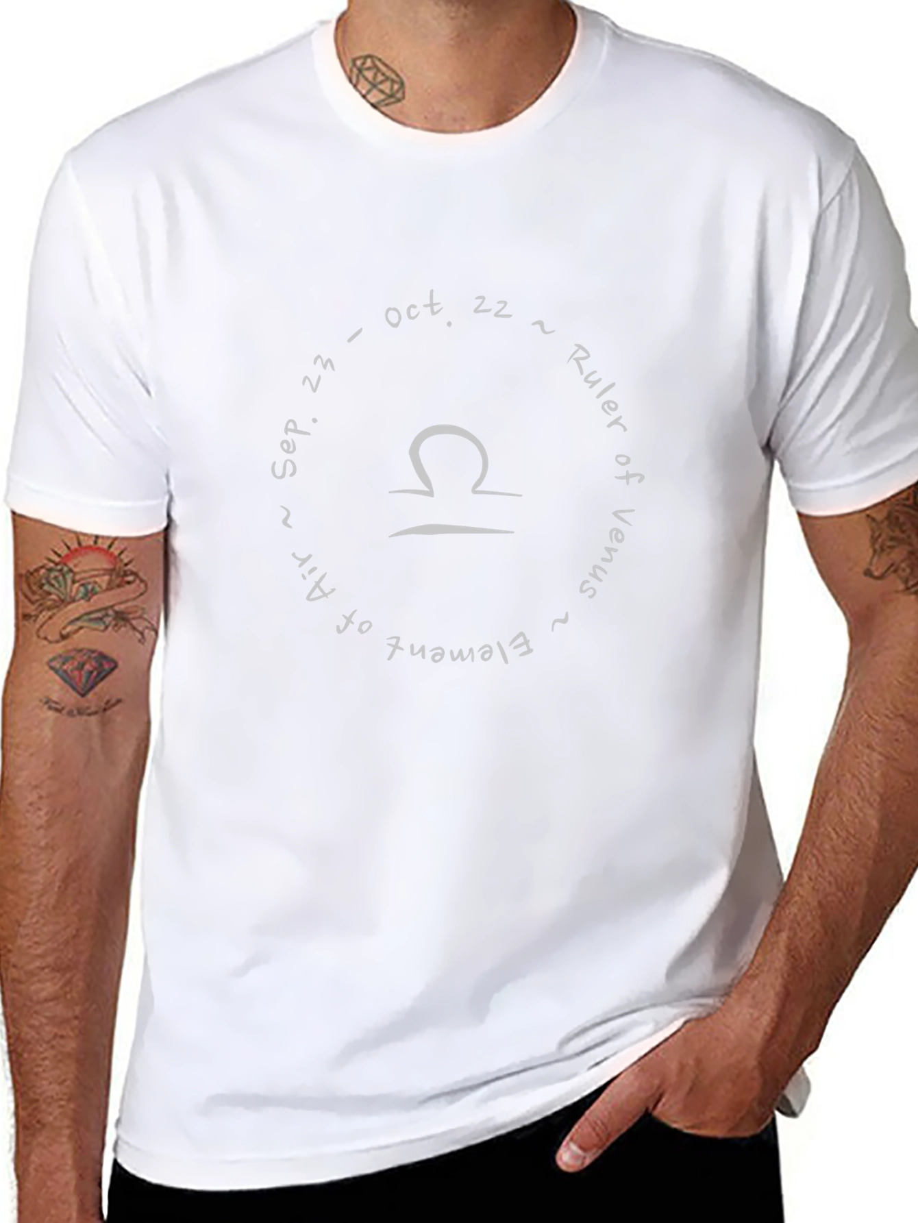 Libra Zodiac T-Shirt - Black